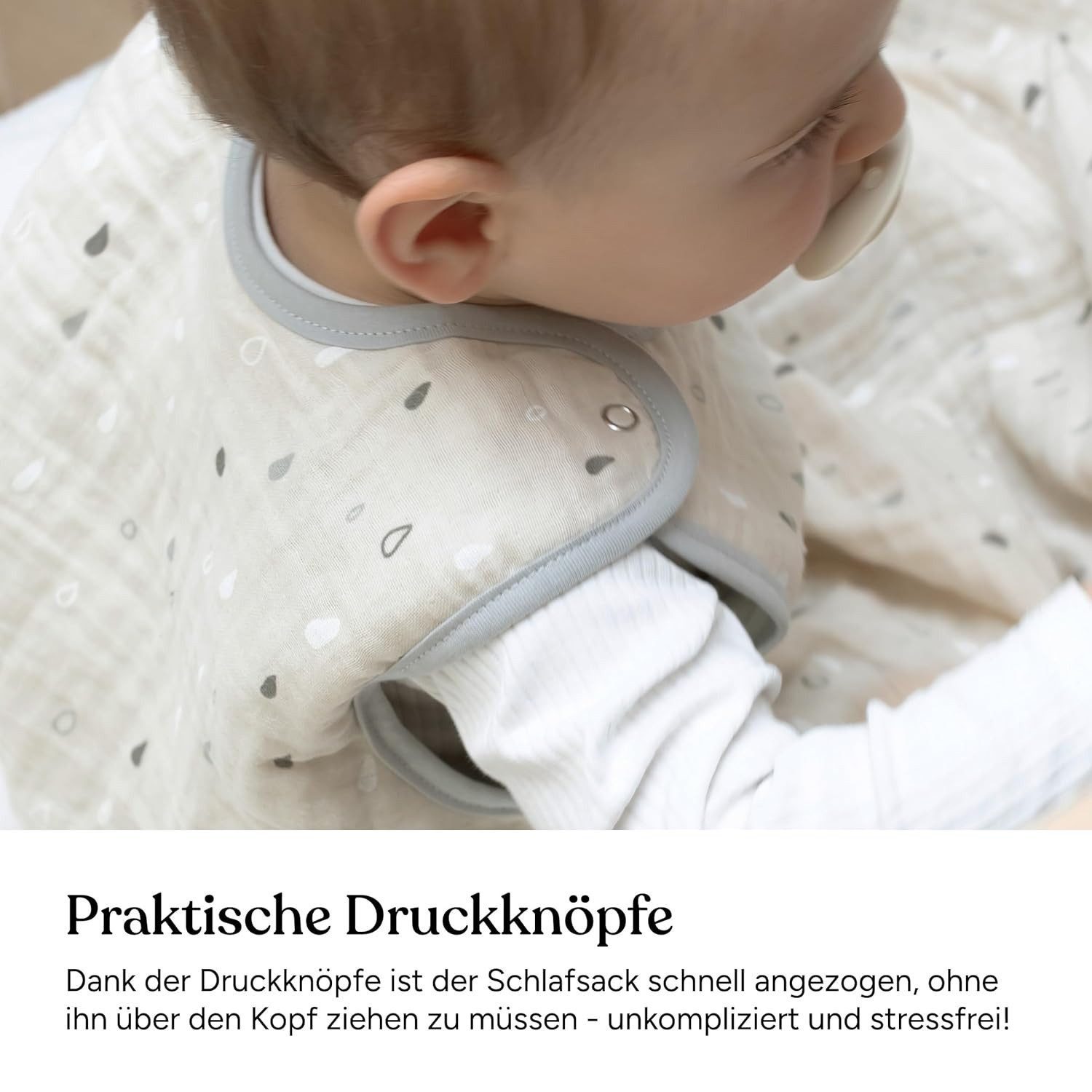 Ehrenkind Babyschlafsack Sommer, Rund aus Musselin (Standard by OEKO-TEX, 100% Bio-Baumwolle, Musselin Schlafsack, 1.0 TOG), Baby Schlafsack,  Schlafsack Baby