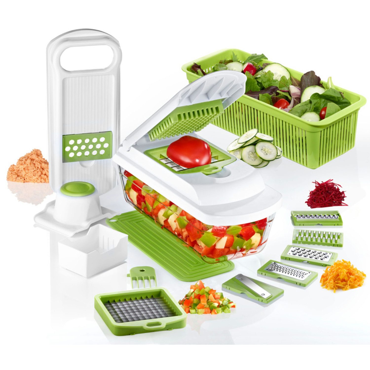 Zerkleinerer TAVIALO Gemüsehobel & Mandoline Set 16-teilig, BPA-frei