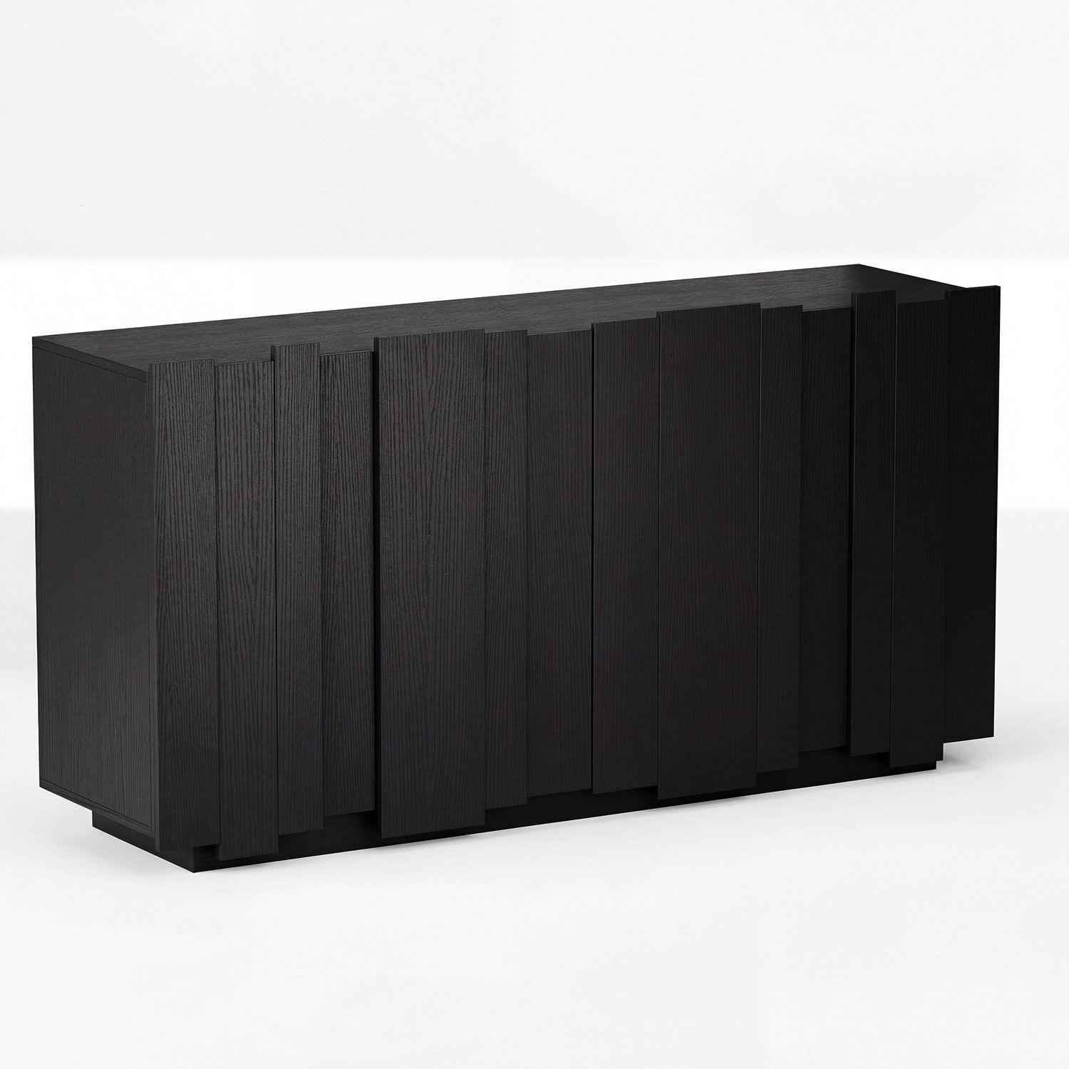 HOMSEE Sideboard 50 cm 4 Türen mit 3D Front modernes Design Stauraum, mit eleganter Struktur für Wohnzimmer & Essbereich
