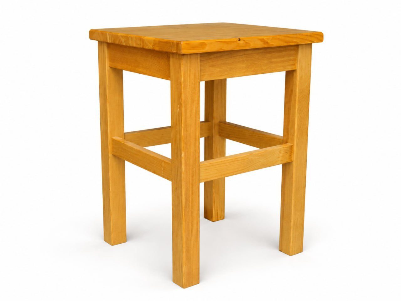 Xlmoebel Sitzhocker Massiver Holzhocker Skandi Natur Sitzhocker Kiefer Modern Sofort