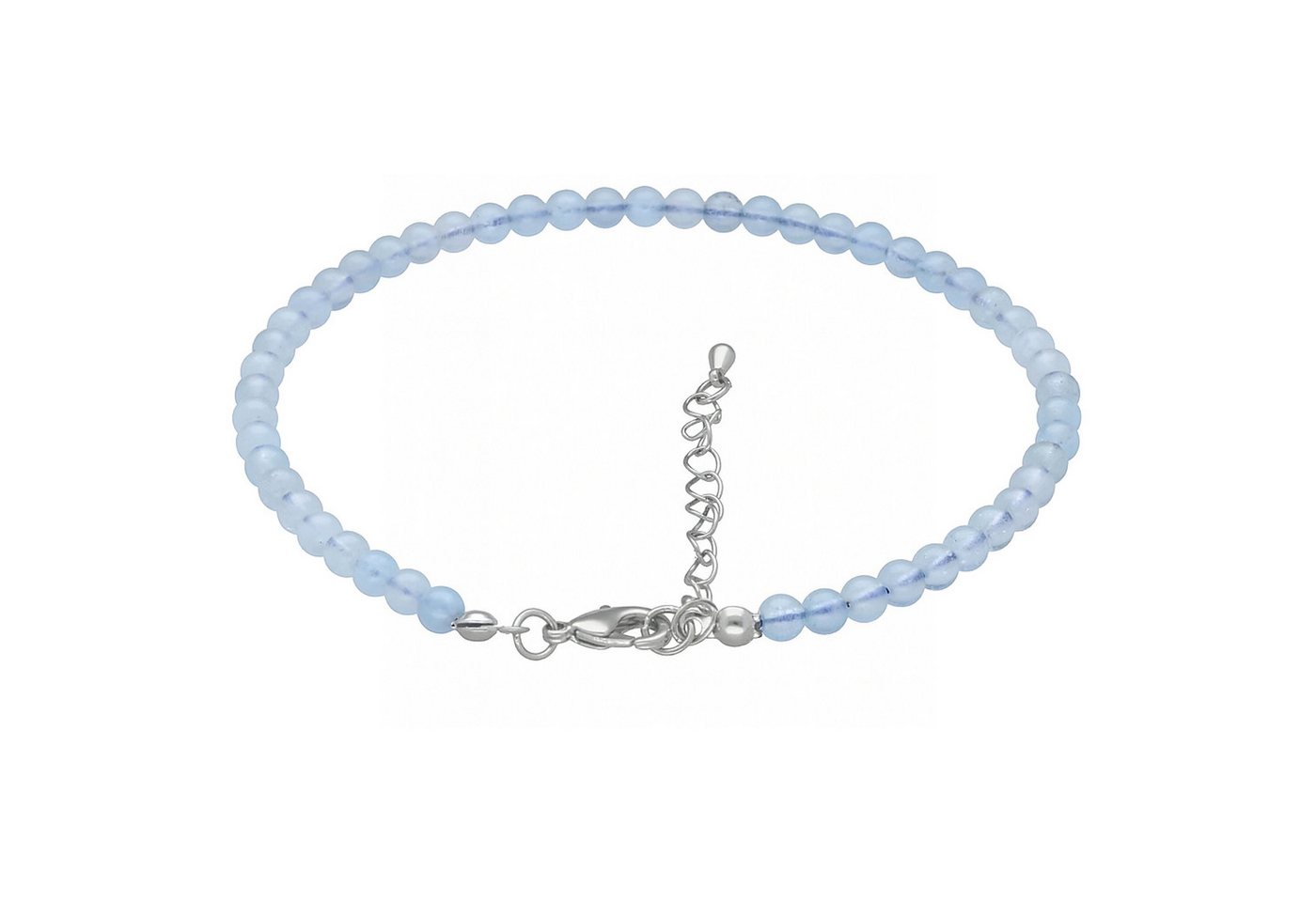 Lebensquelle Plus Fußkette mit Anhänger Aquamarin Fußkettchen, 4mm