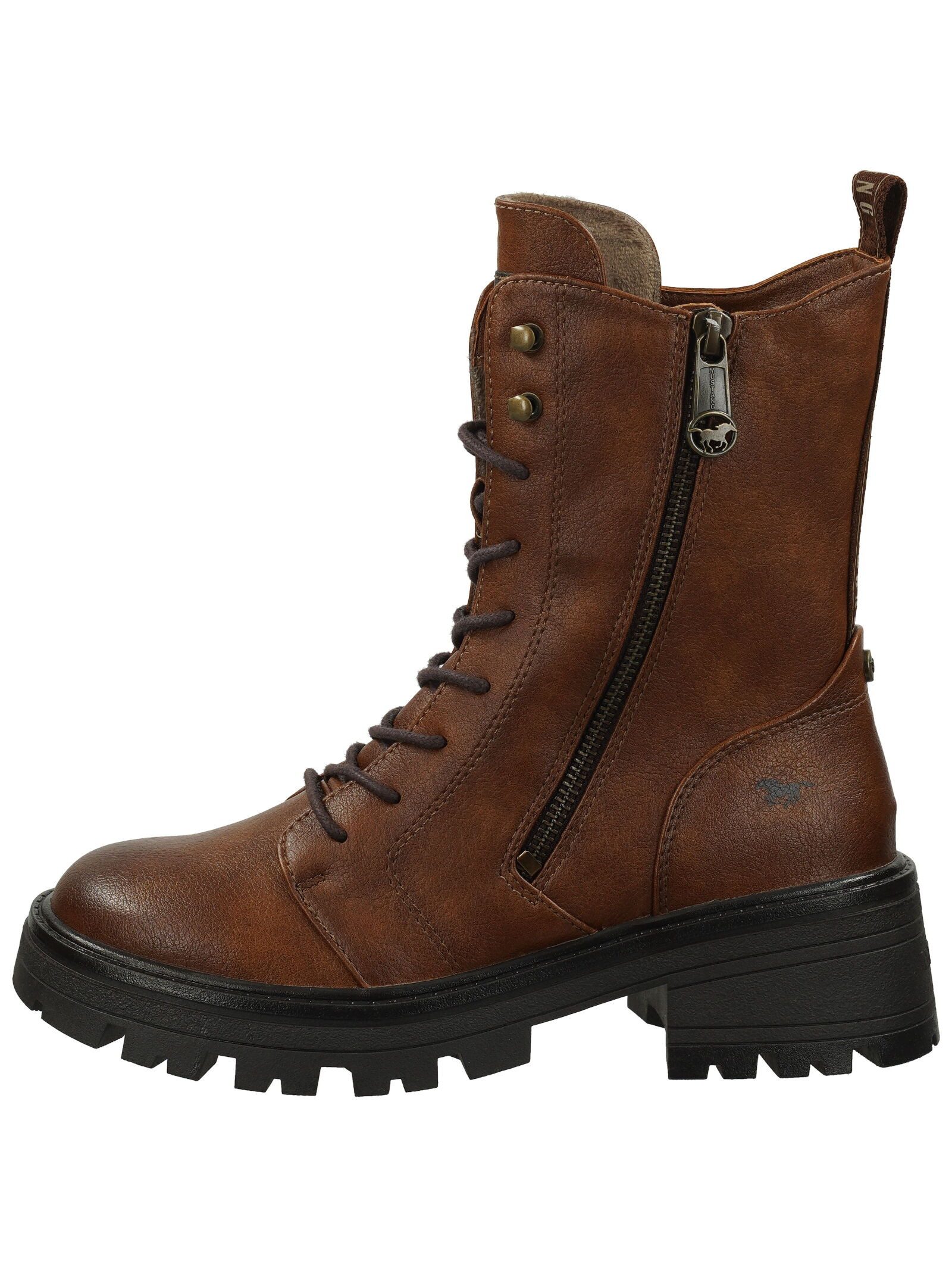 MUSTANG Stiefelette Lederimitat Schnürstiefelette günstig online kaufen
