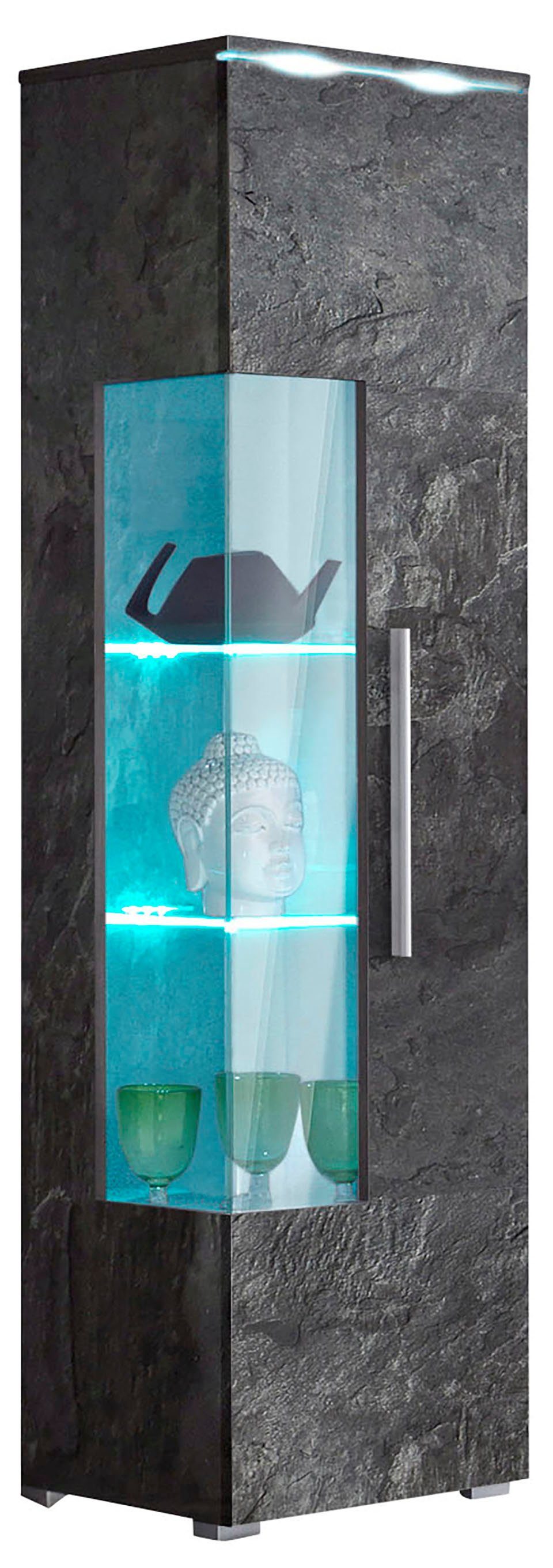 OTTO home Vitrine India,Höhe 160cm stilvolle Glasvitrine mit verstellbare G günstig online kaufen