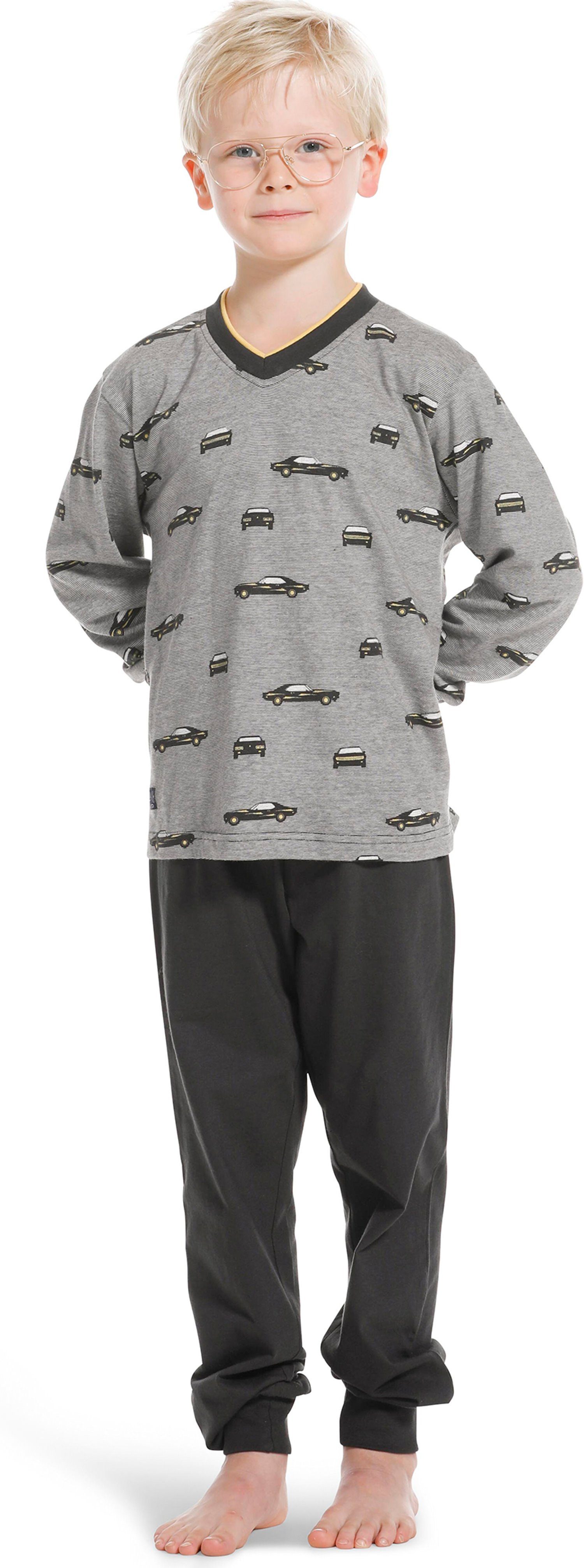 Pastunette Schlafanzug Jungen tlg) Schlafánzug Autos Baumwolle mit allover (2
