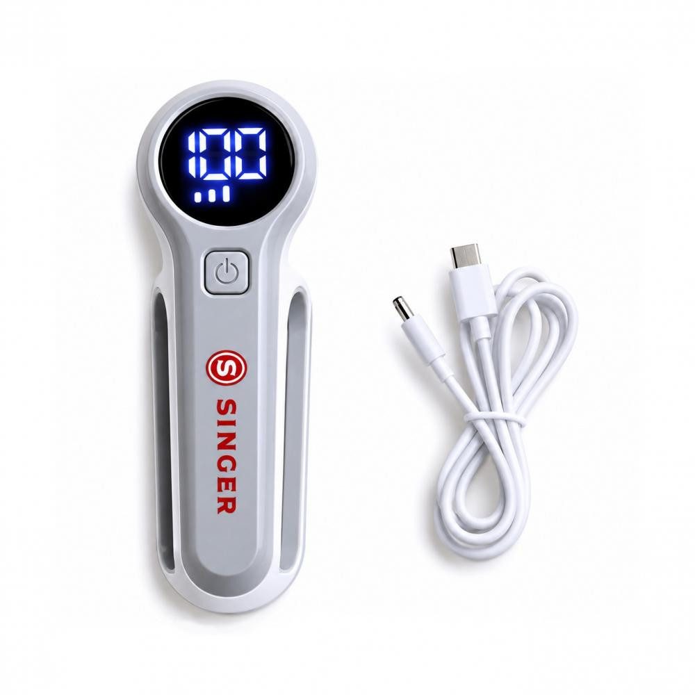 Singer Fusselroller - Fusselentferner Textilrasierer (wiederaufladbar), USB-Ladekabel, abnehmbares Flusensieb, ergonomischer Griff