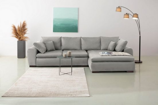 HOME AFFAIRE Ecksofa CARA MIA, wahlweise mit Bettfunktion und Bettkasten - Einrichtungsbeispiel