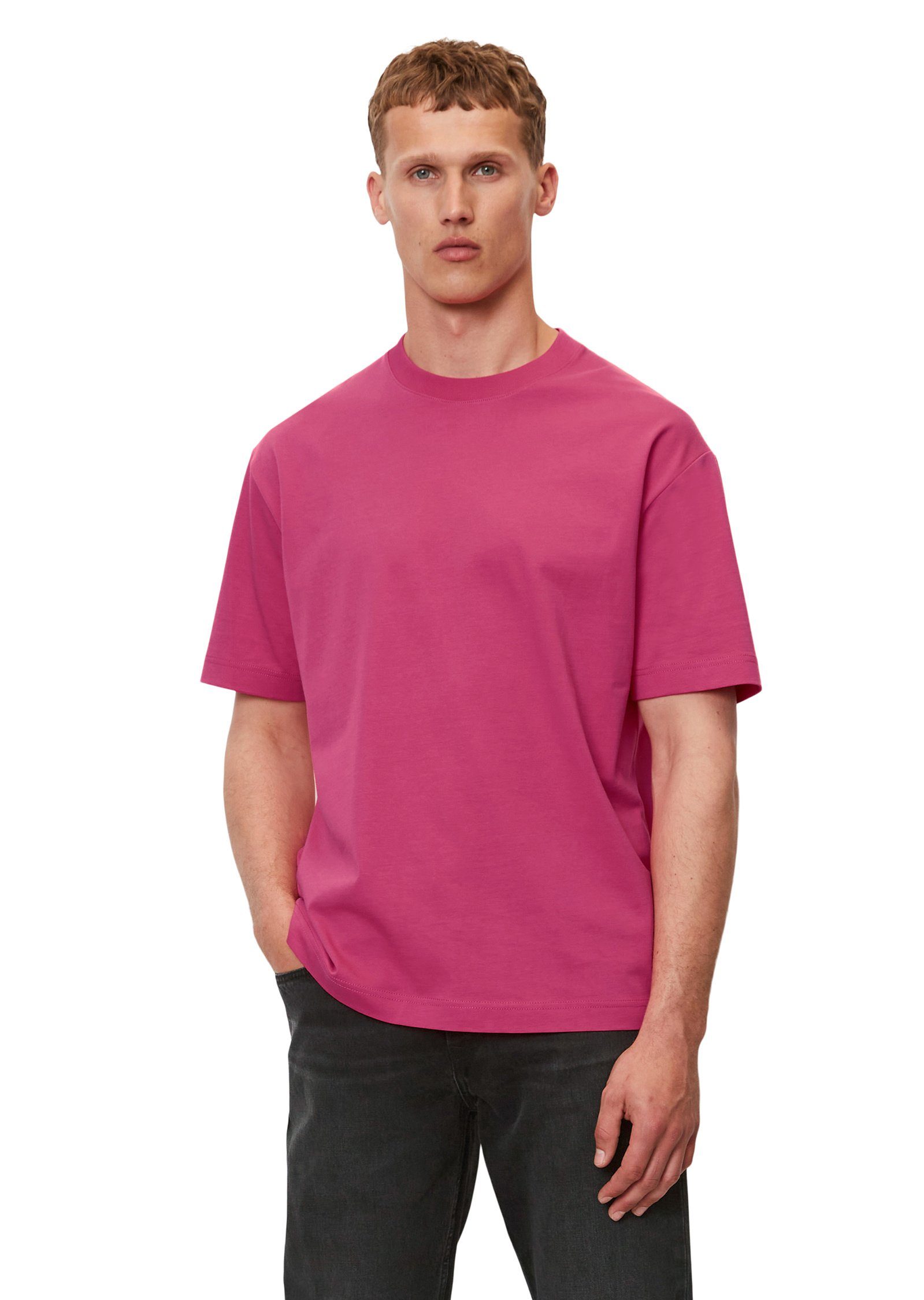 Marc O'Polo T-Shirt aus schwerem Heavy-Jersey dunkellila