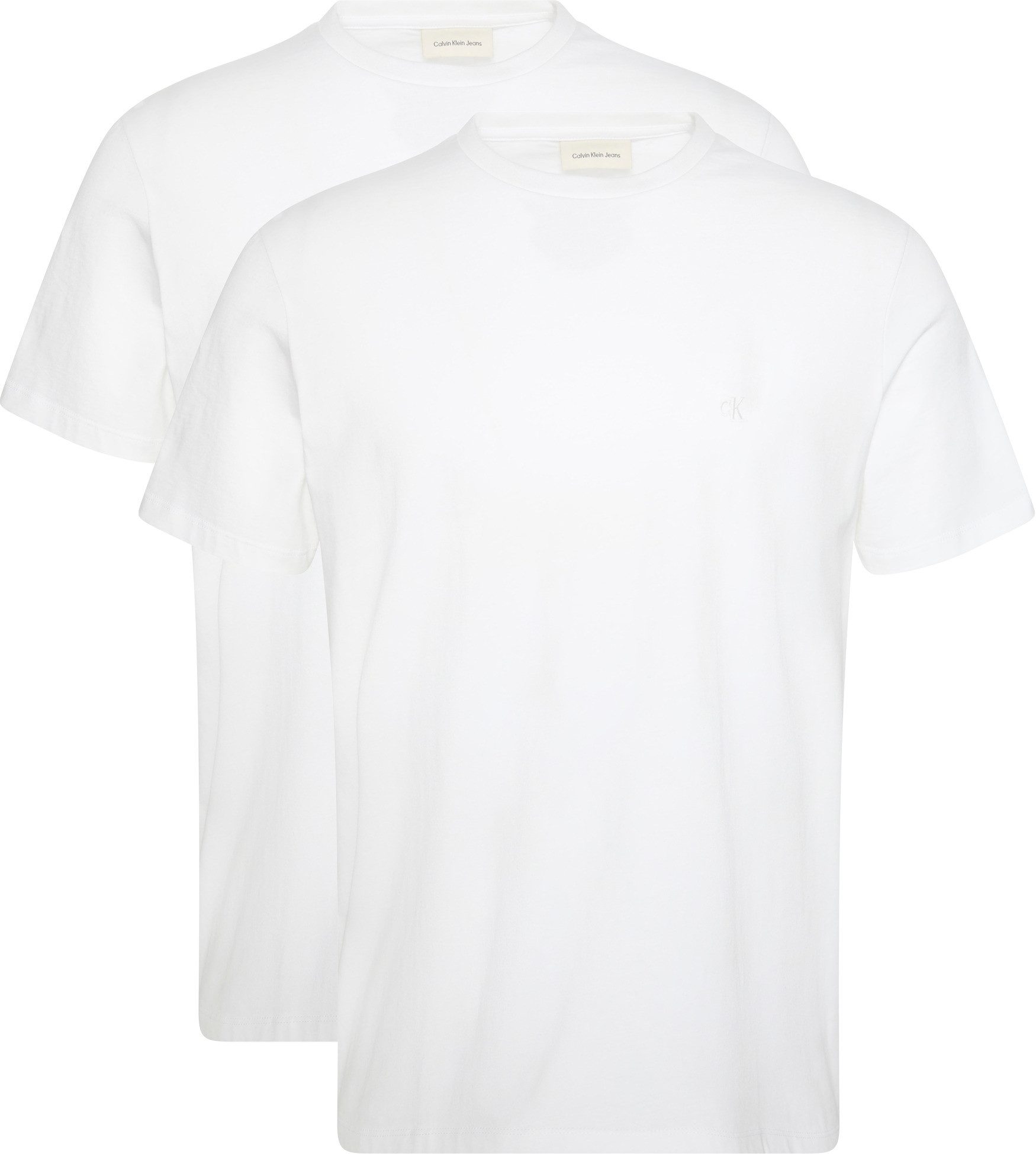 Calvin Klein T-Shirt SS STRETCH COTTON SLIM TEE 2PK (Packung, 2-tlg) Rundha günstig online kaufen