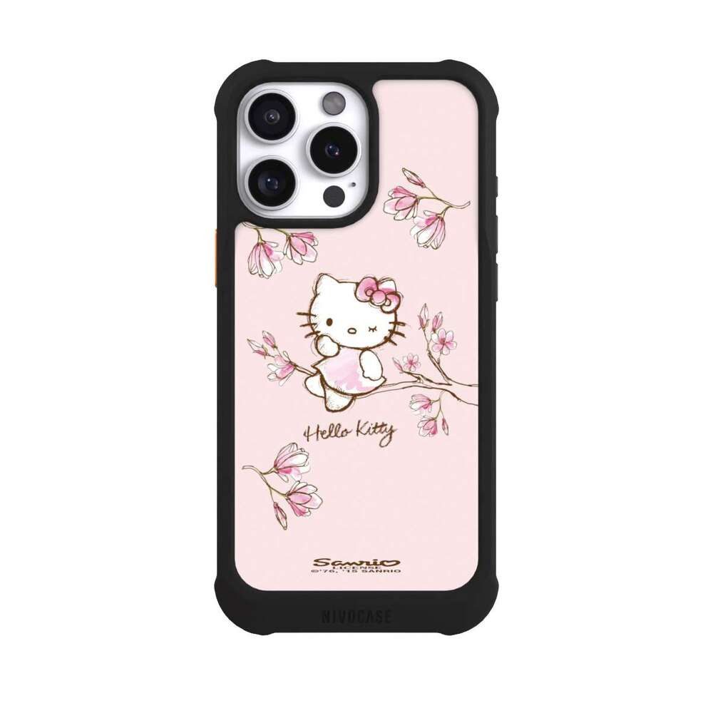 NIVOCASE Handyhülle Hello Kitty Fanartikel Hanami Hello Kitty - Magnolia, Apple iPhone 16 Pro Max Hülle Stoßfeste Handyhülle