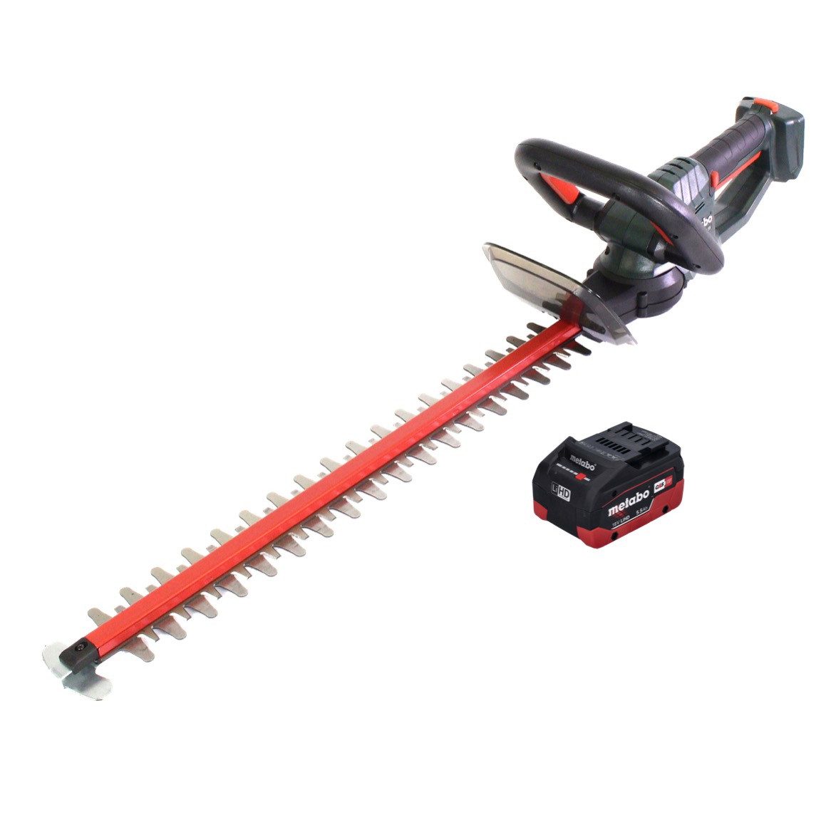 metabo Akku-Heckenschere HS 18 LTX 45 Akku Heckenschere 18 V 43 cm + 1x Akku 5,5 Ah - ohne Lad