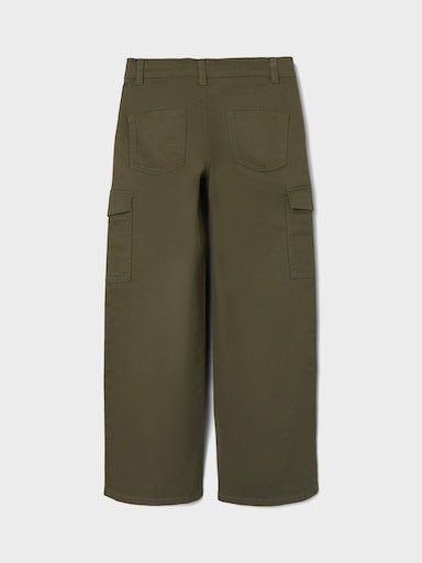 Name It Cargohose NKFROSE für Mädchen mit Cargotaschen und Stretch unifarben, modisch, regular fit, Baumwollmischung, Web