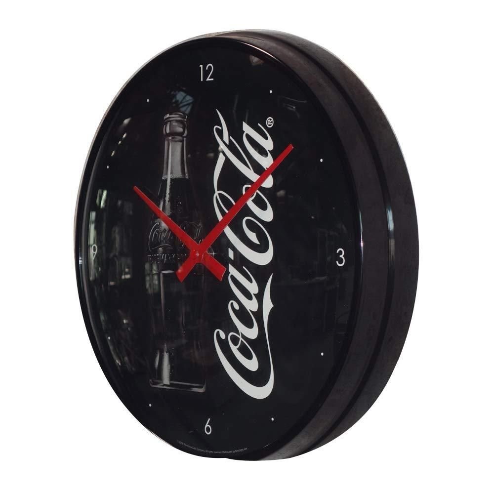 Ø31cm Metall Cola Coca Wanduhr Nostalgic-Art Wanduhr Analog Batterie - Küchenuhr