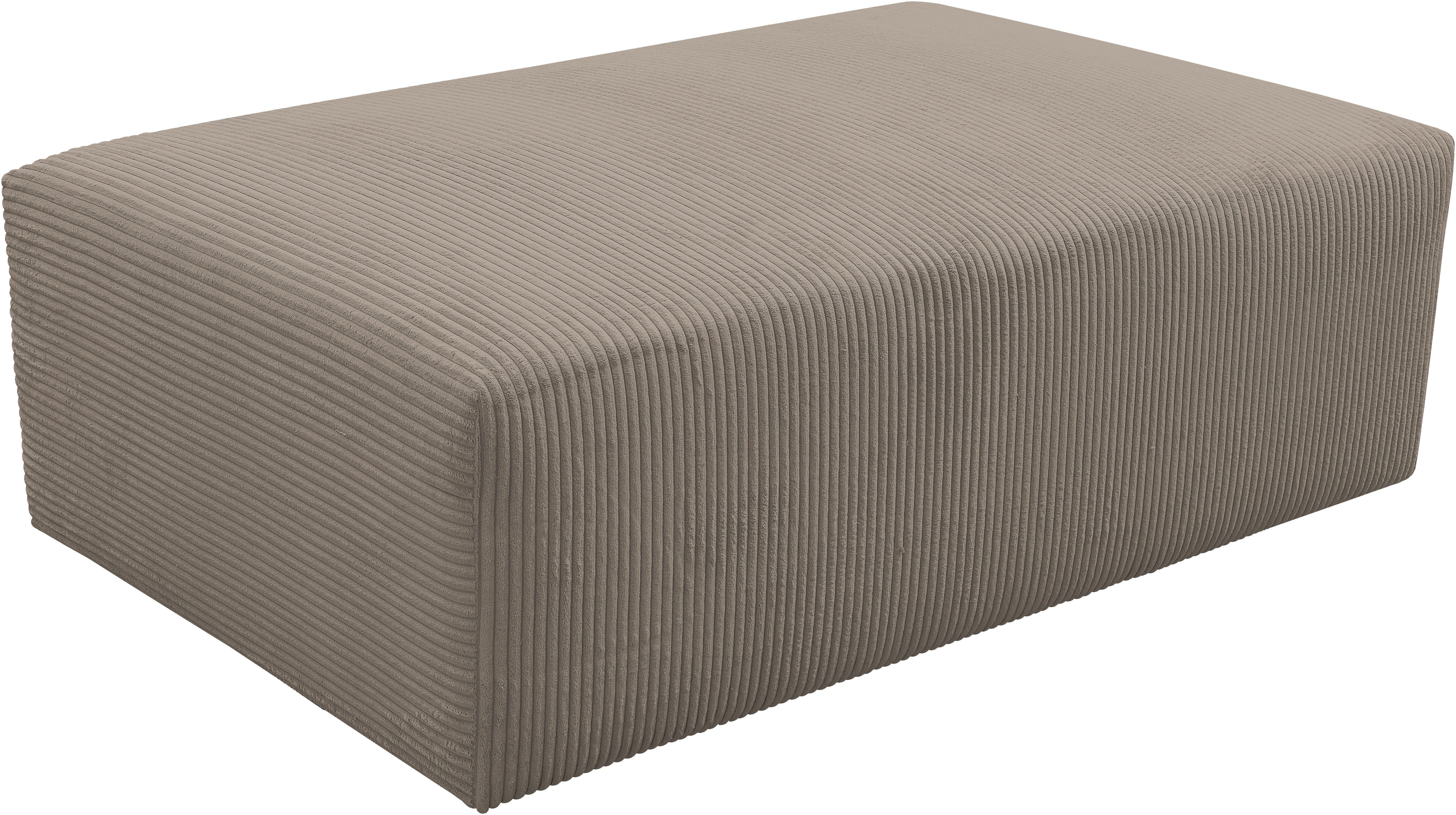 WERK2 Polsterhocker Zeus-XL Polsterhocker modern und bequem, Curvy Trend Hocker mit urbaner Optik