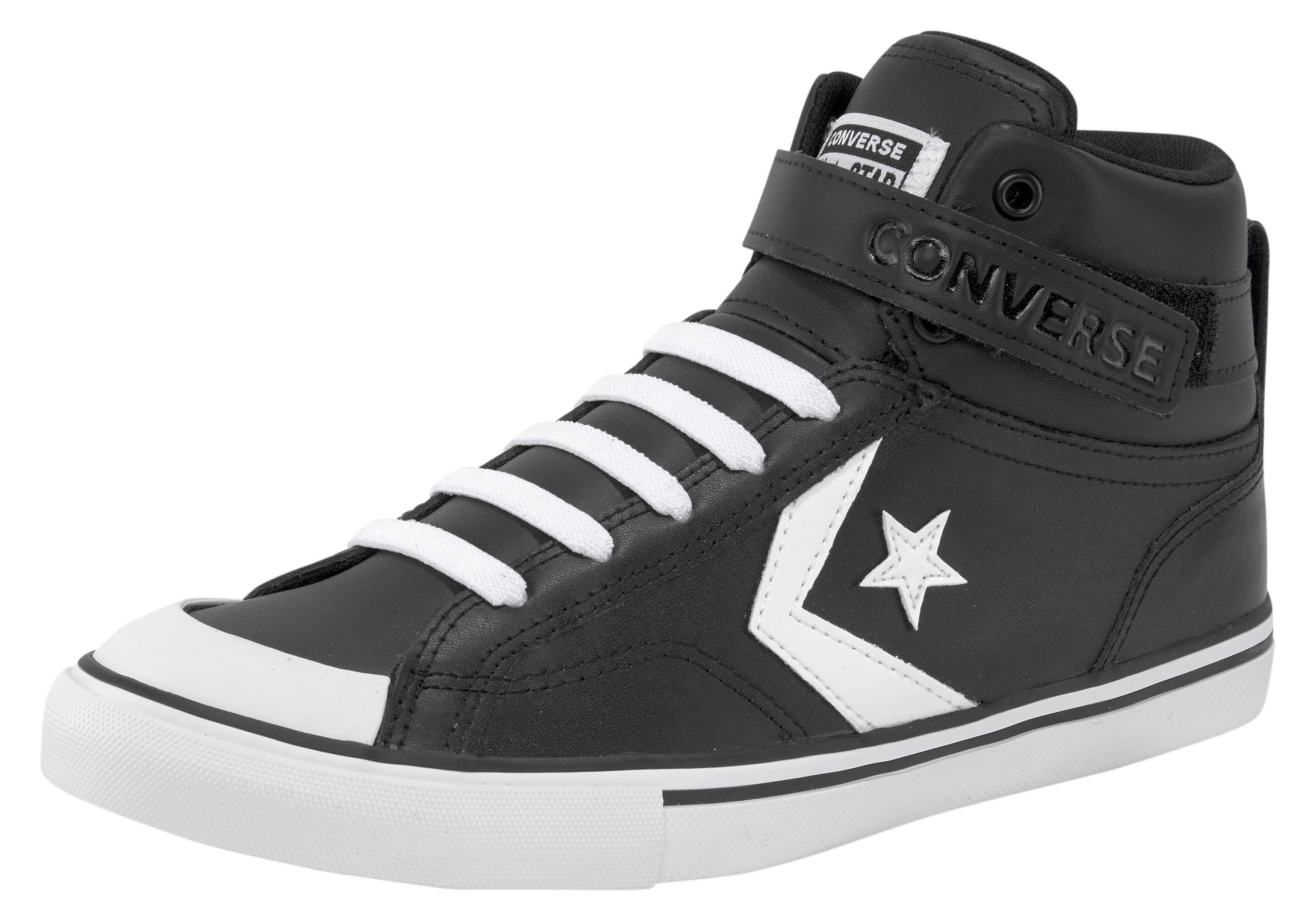 Converse PRO BLAZE STRAP LEATHER Sneaker schwarz-weiß | Sneaker high