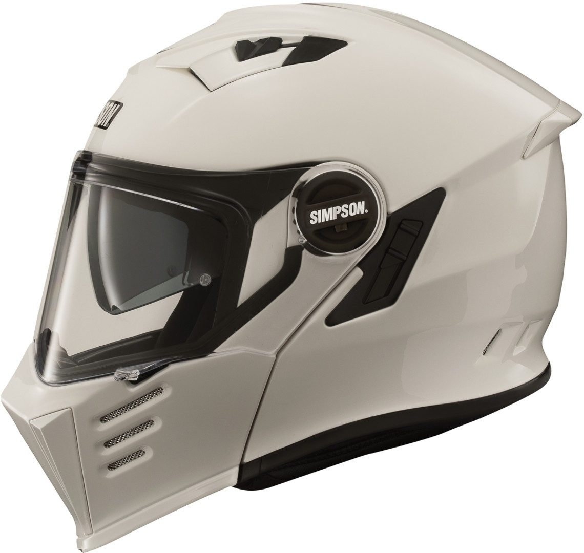 Simpson Motorradhelm Darksome Solid 06 Klapphelm, Sonnenvisier, Pinlock, Klapphelm, ECE 22.06