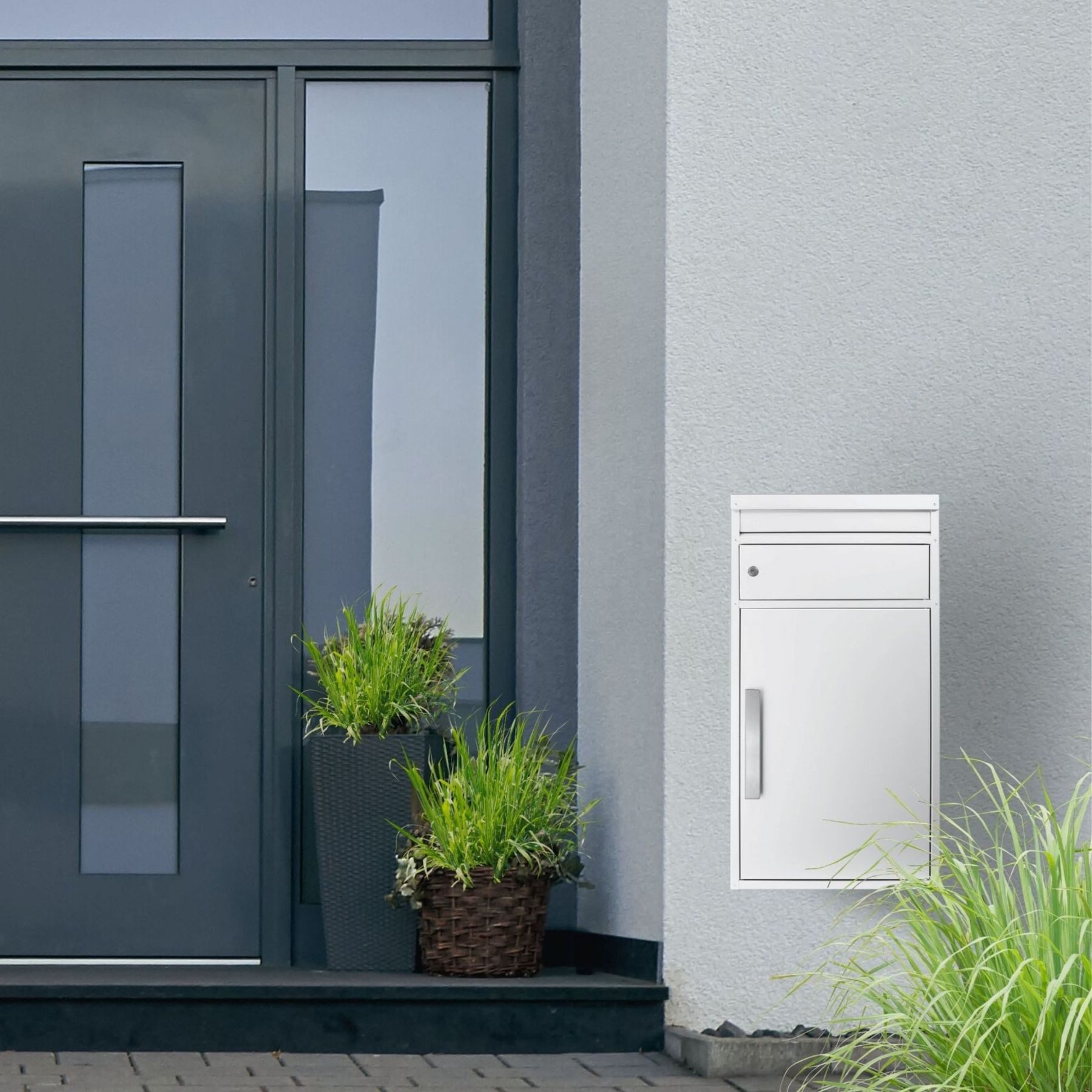 SafePost Paketbriefkasten Paketbriefkasten 65M weiß