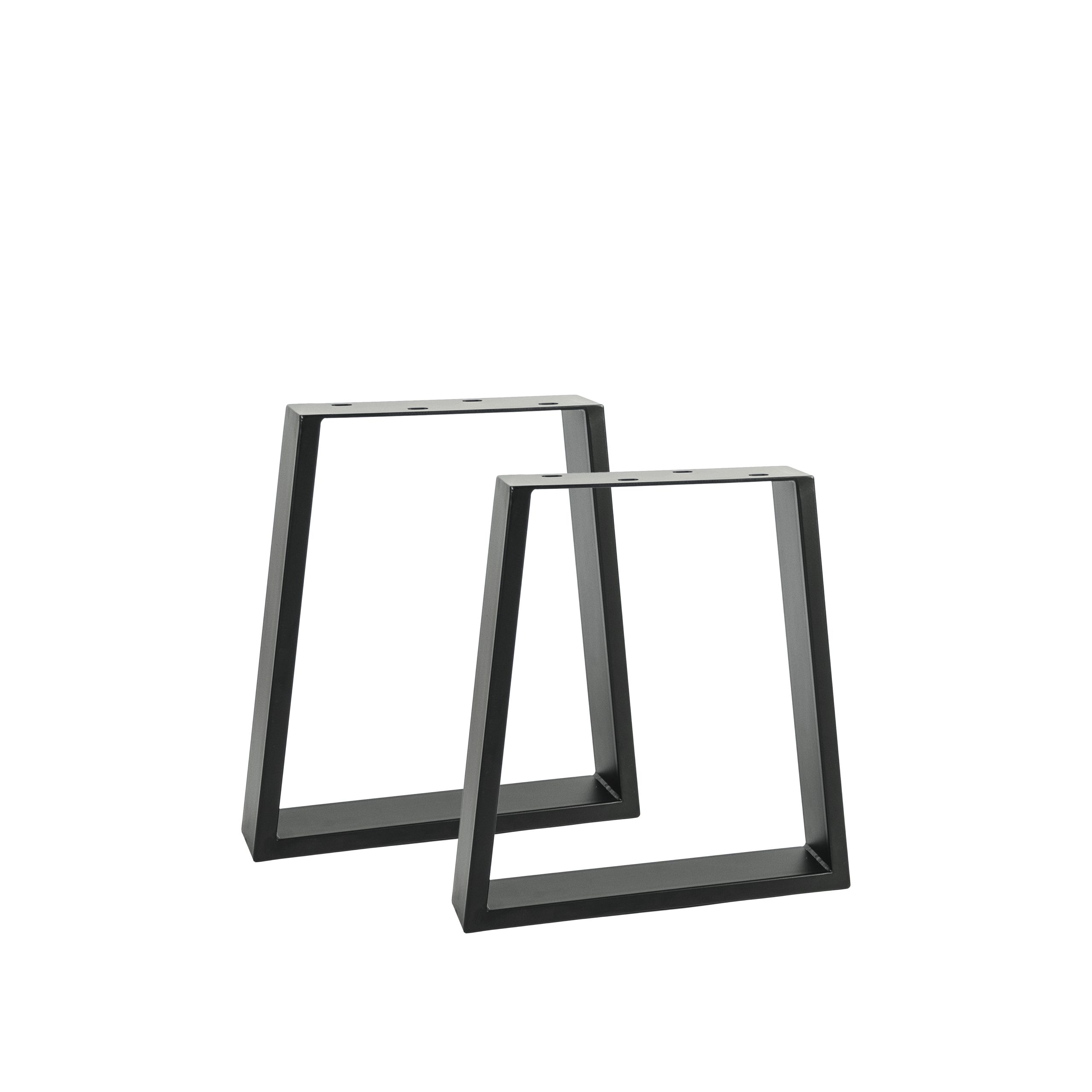 Natural Goods Berlin Möbelkufe TRAPEZ, (2-St), Tischkufen, B30 / 40 x H42cm (Sitzbank / Couchtisch), Schwarz