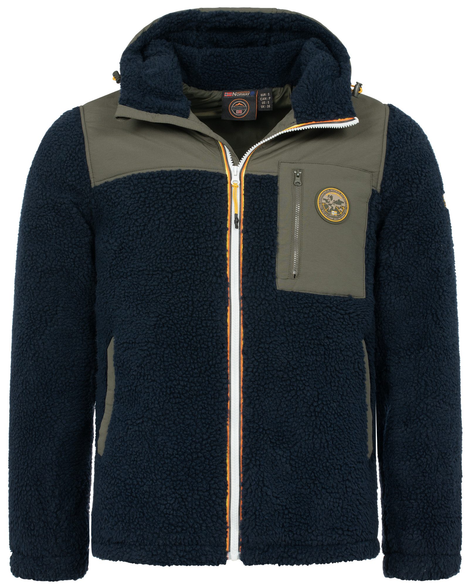 Geographical Norway Fleecejacke Herren Winter Jacke Herren Teddyfleece Outdoor funktional, weich