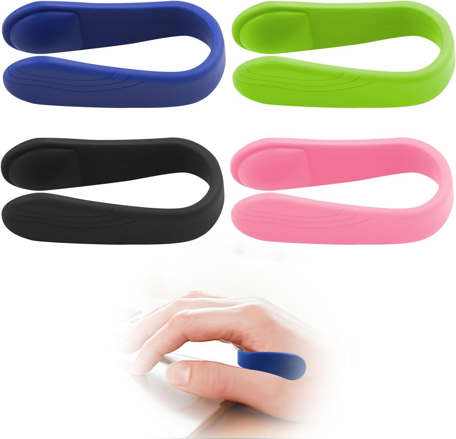 FELIXLEO Massageball 4 Stück Akupressur Clips gegen Migräne & Stress Tragbare Ringe, 1-tlg.