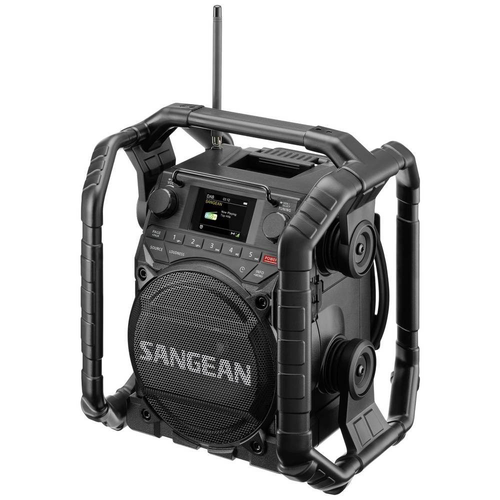 Sangean DAB+ Baustellenradio U4X A500530 Radio (wiederaufladbar, wasserdicht, stoßfest, staubdicht, NFC)