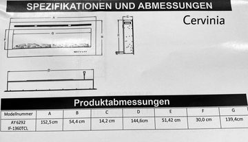 El Fuego Elektrokamin Elektrokamin Wandkamin Einbaukamin El Fuego, ohne Heizung nutzbar