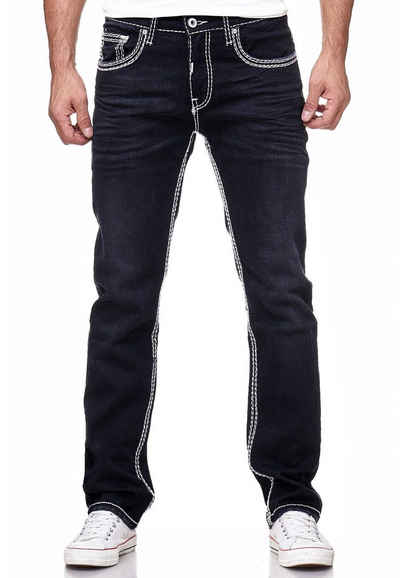 Rusty Neal Straight-Jeans »LEVIN 7« mit trendigen Kontrastnähten