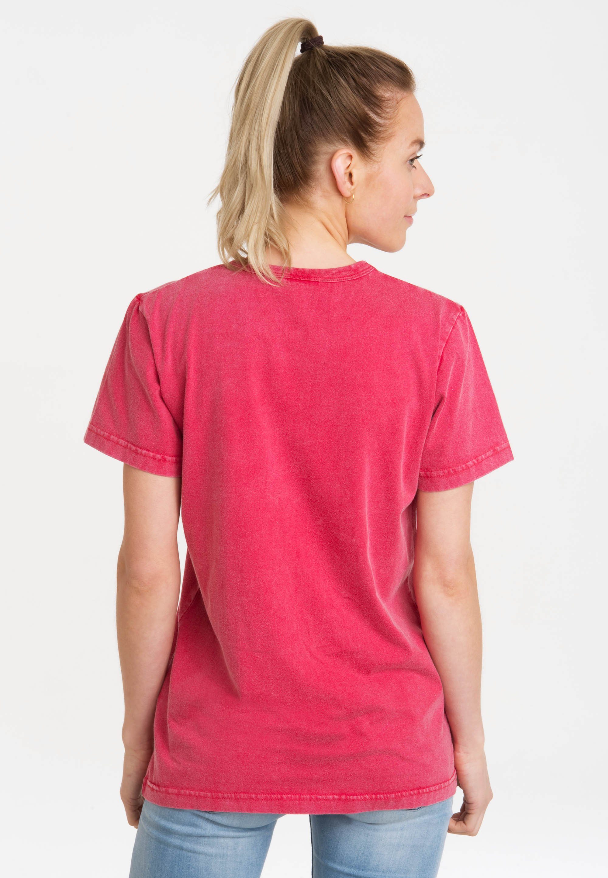 LOGOSHIRT Speedy mit Tunes - lizenziertem Looney T-Shirt Gonzales rot Print
