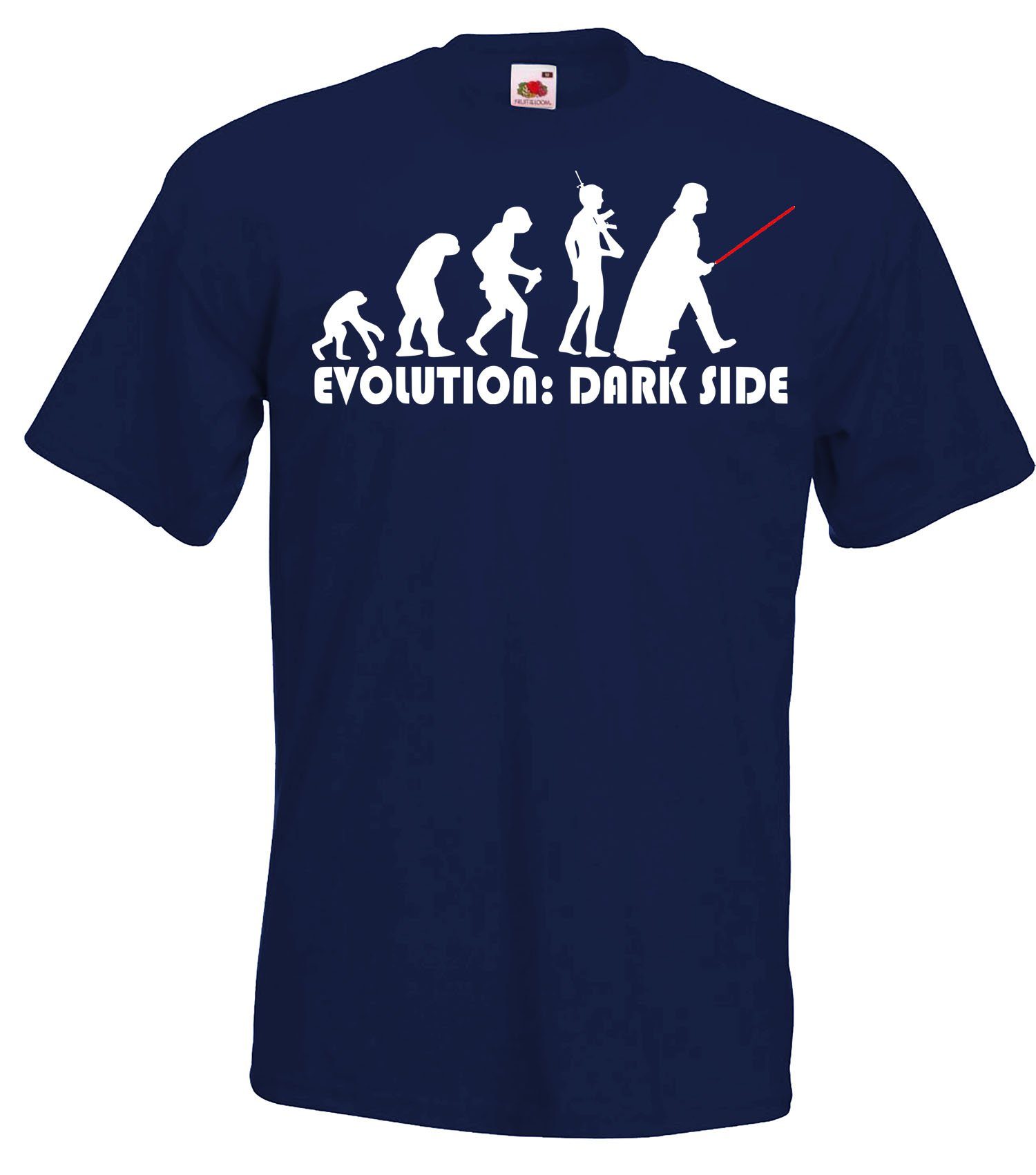 Youth Designz T-Shirt Evolution Dark Side Herren Fun T-Shirt Navyblau