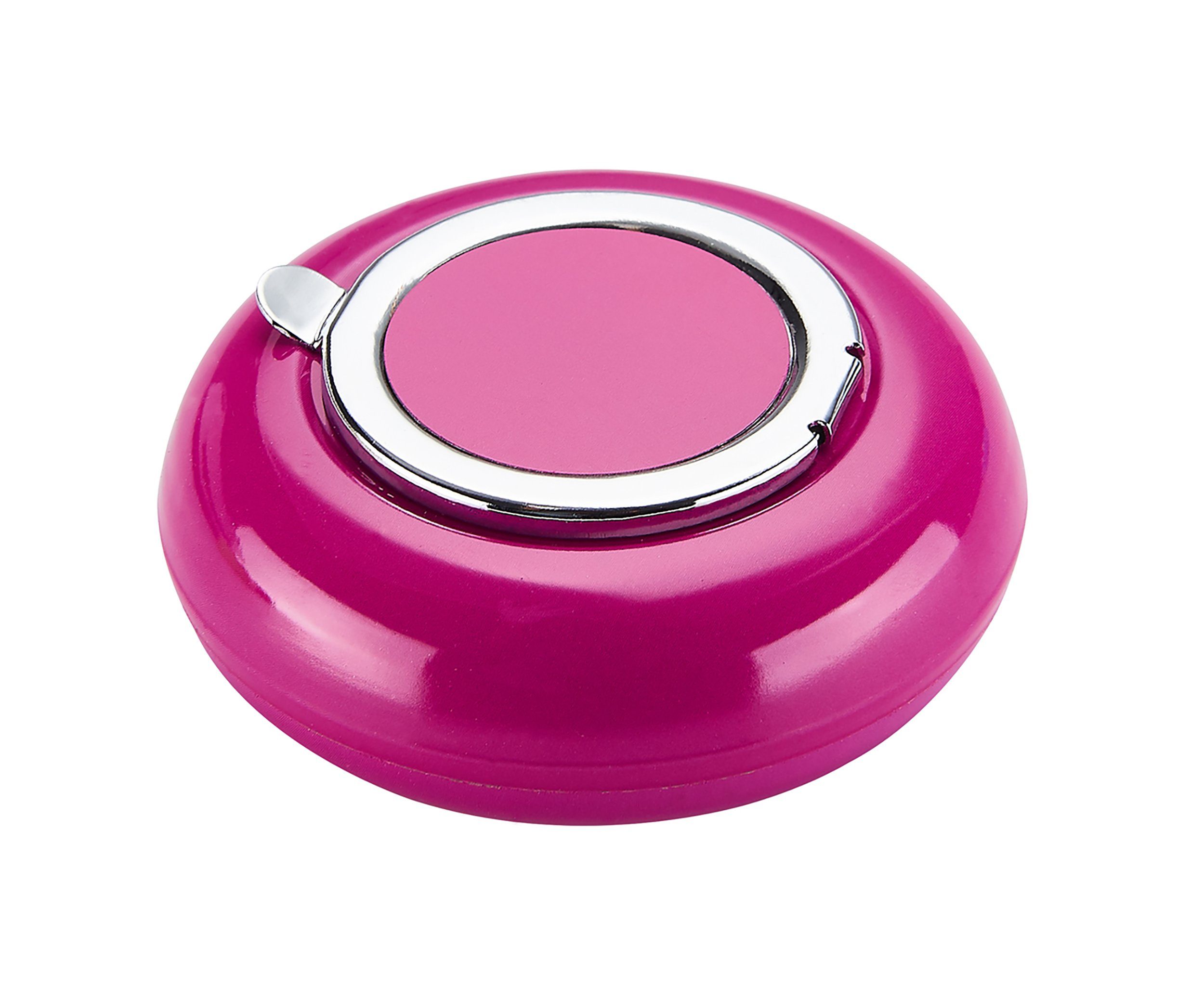 Aschenbecher Taschen ASCHENBECHER Ø6,2cm mit Deckel Metall rund Reiseaschenbecher 24 (Pink)