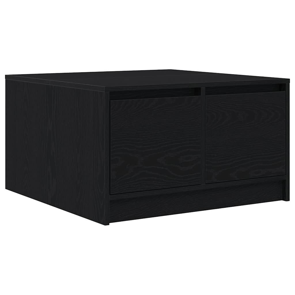 vidaXL Couchtisch Couchtisch mit Schubladen Schwarz Eichen-Optik 70,5x70x40 cm (1-St)