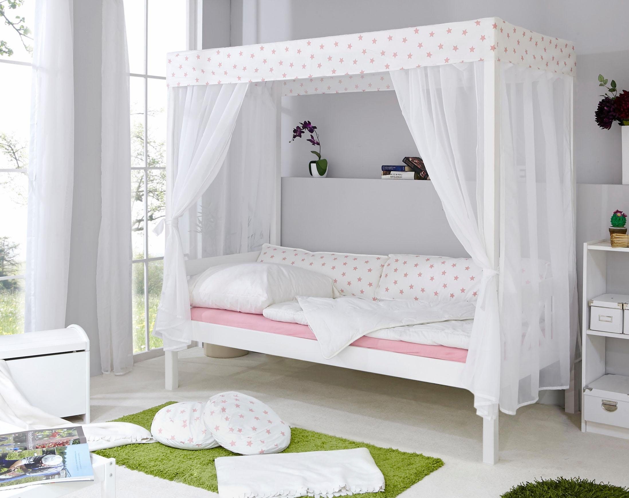 Ticaa Himmelbett Lino, in diversen Breiten, Kiefer