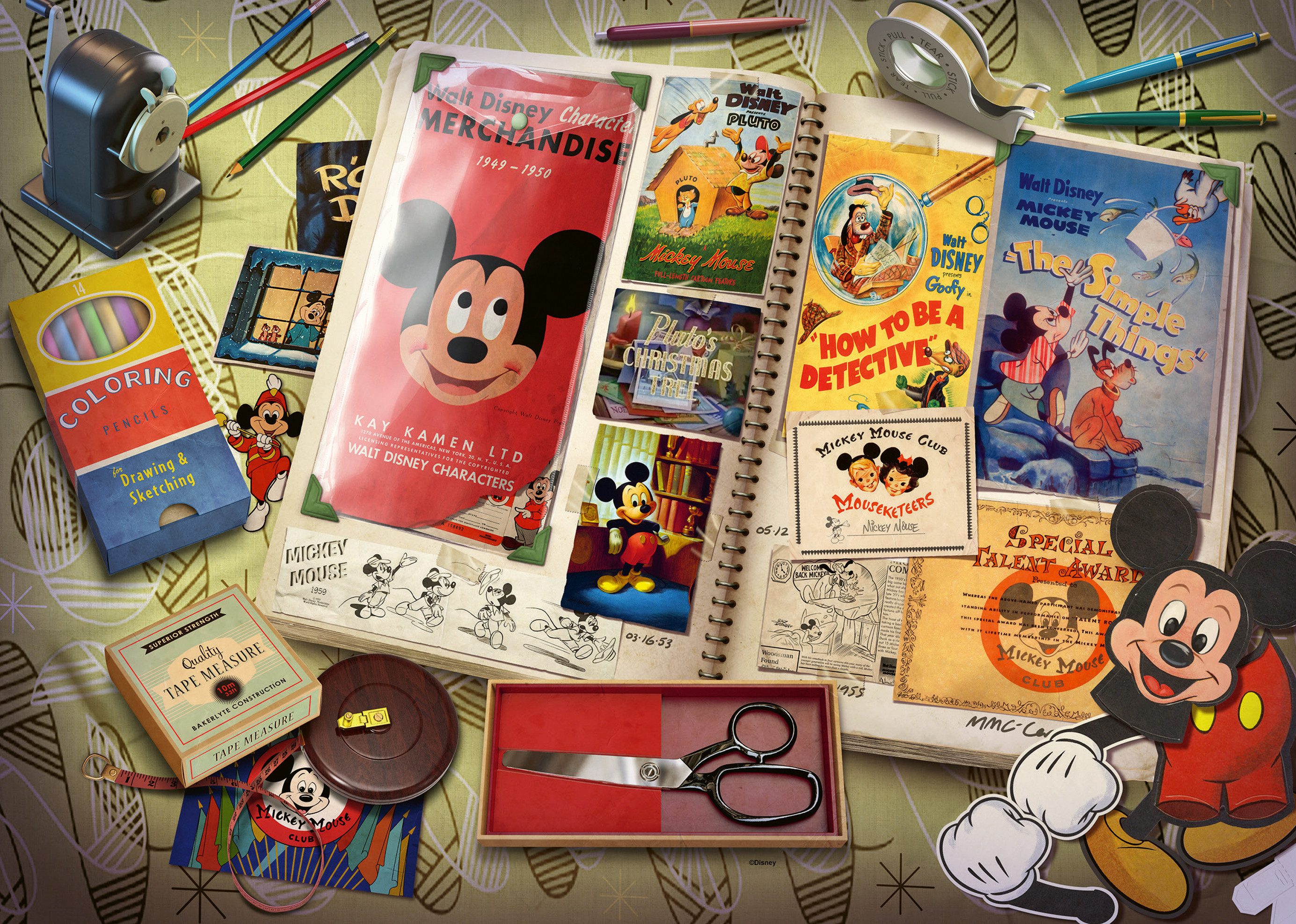 Ravensburger Puzzle Disney Mickey Mouse, 1950 Mickey Moments, 1000 Puzzlete günstig online kaufen