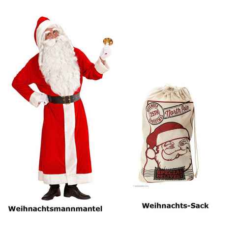 Scherzwelt Weihnachtsmann Santa Claus Kostüm XL - Weihnachtsmann - Nikolaus SAMT Delux + Weihnachtssack, Weihnachtsmannkostüm, Nikolauskostüm