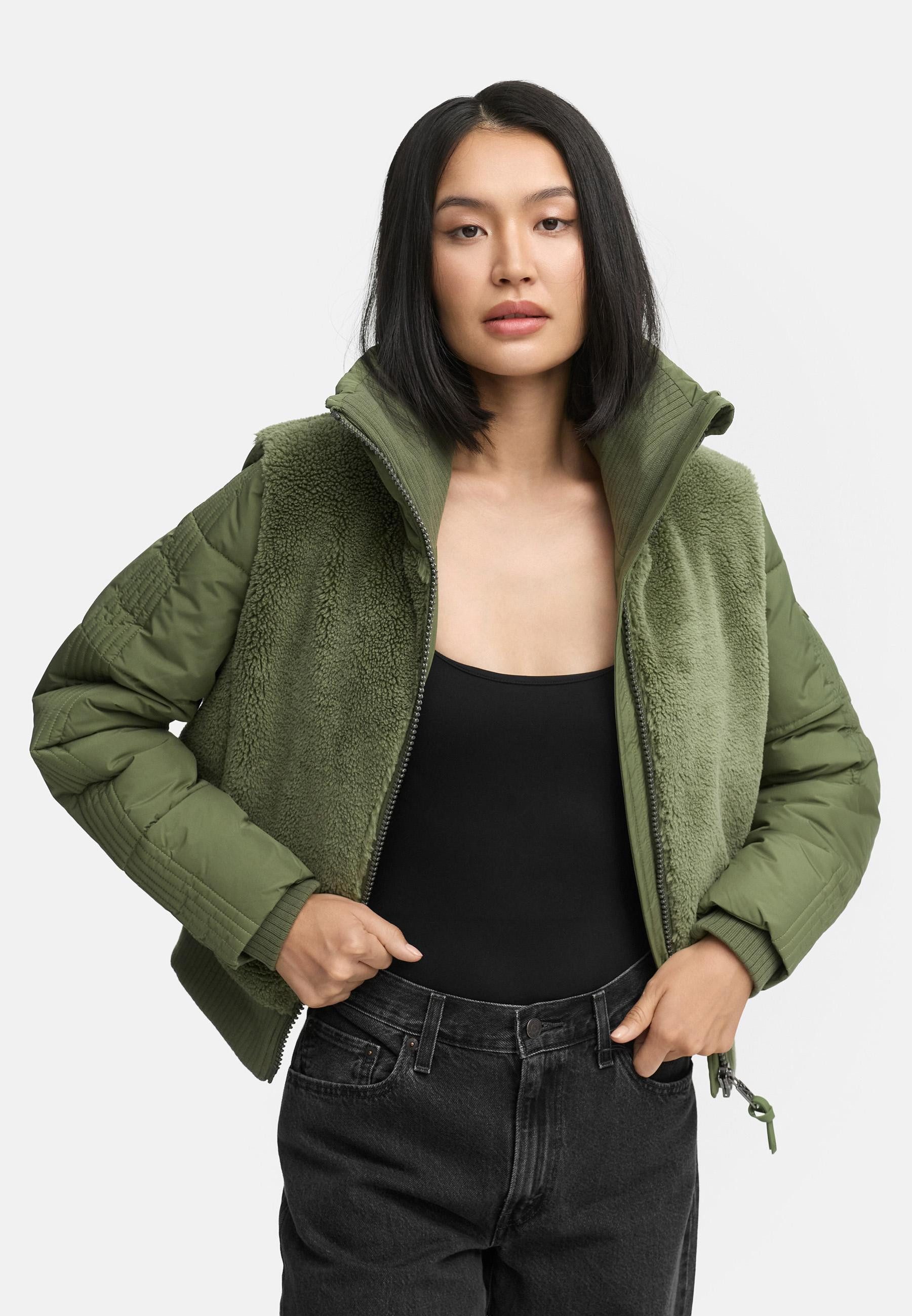 Navahoo Plüschjacke Teddyzone 14 Teddy-Fleece Jacke mit hohem Kragen
