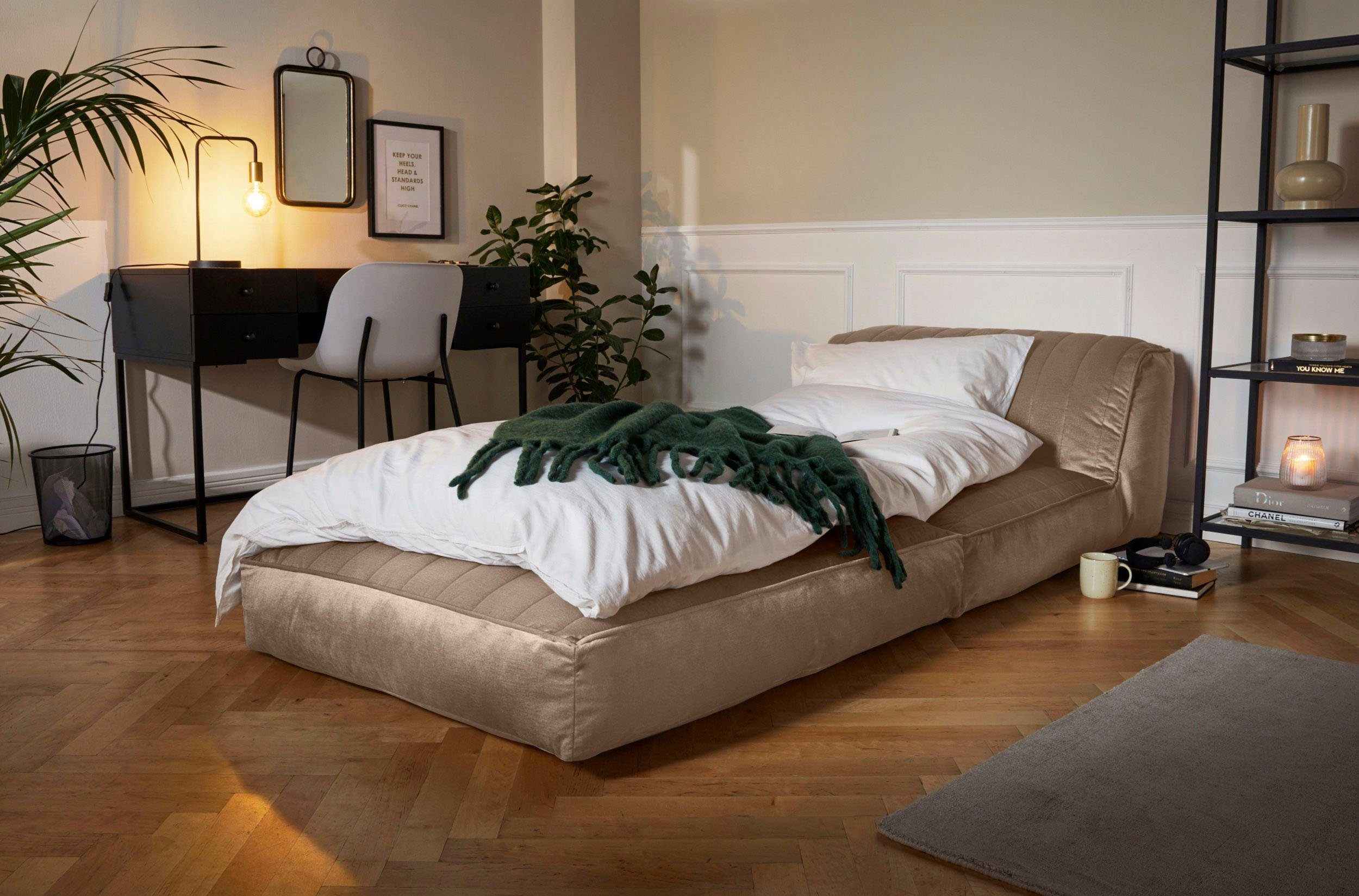 Daybed Loungesessel braun mit braun als Leonique Polly, perfekt Relaxsessel Gästebett, | Schlaffunktion,