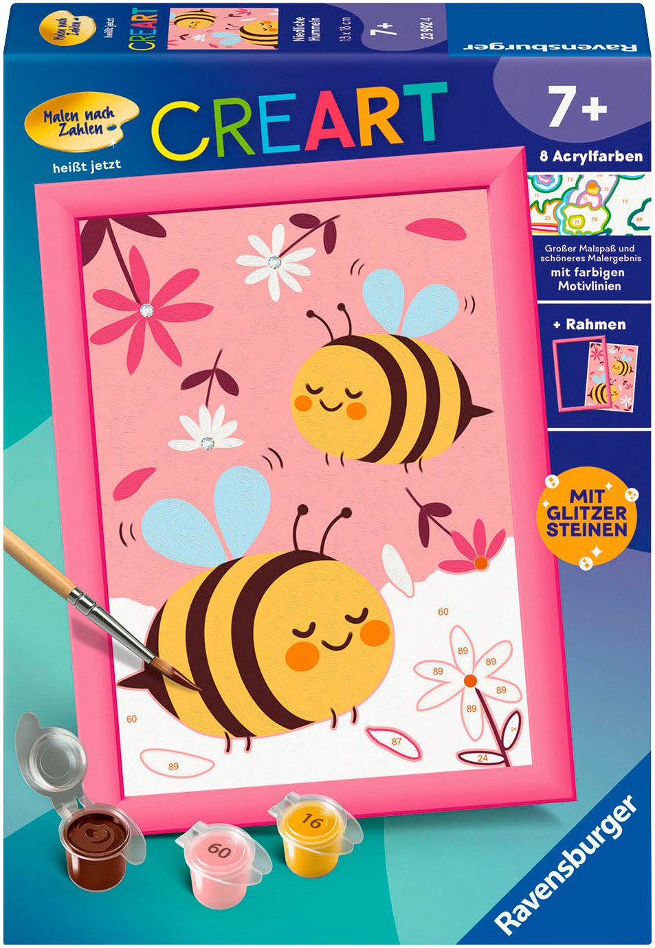 Ravensburger Malen nach Zahlen CreArt, Niedliche Hummeln, Made in Europe