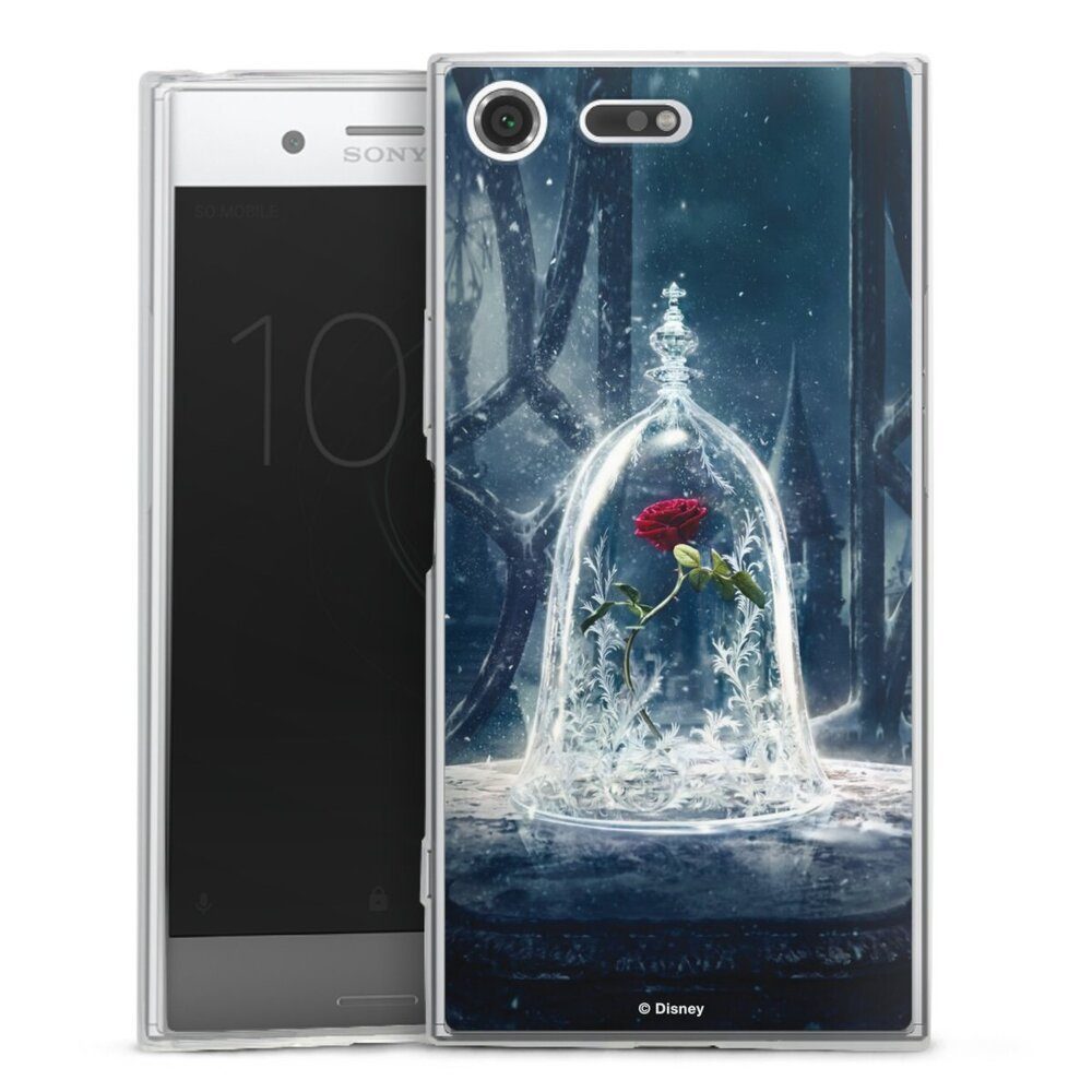 DeinDesign Handyhülle Die Schöne und das Biest Disney Princess Rose Rose Under Glass Movie, Sony Xperia XZ Premium Slim Case Silikon Hülle Ultra Dünn Schutzhülle