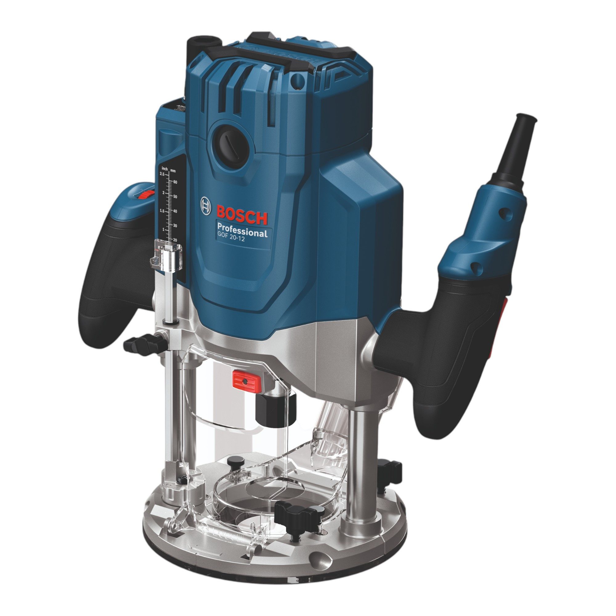 Bosch Professional Oberfräse GOF 20-12 Oberfräse 2000 Watt 8 / 12 mm (0601627220) + Zubehör