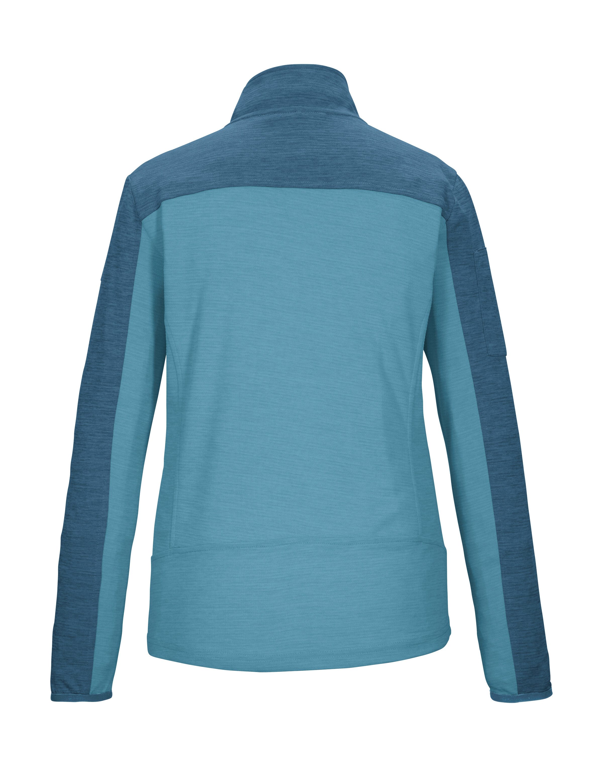 Killtec Strickjacke KOS 71 WMN FLX JCKT Colourblock Powerstretchjacke mit Zipper-Taschen und Kinnschutz