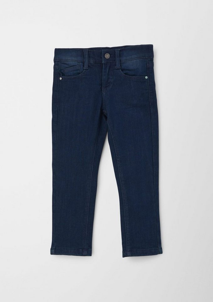 s.Oliver 5-Pocket-Jeans Jeans Brad / Slim Fit / Mid Rise / Slim Leg  Waschung, der Bund hat innen eine Weitenregulierung, hat Gürtelschlaufen