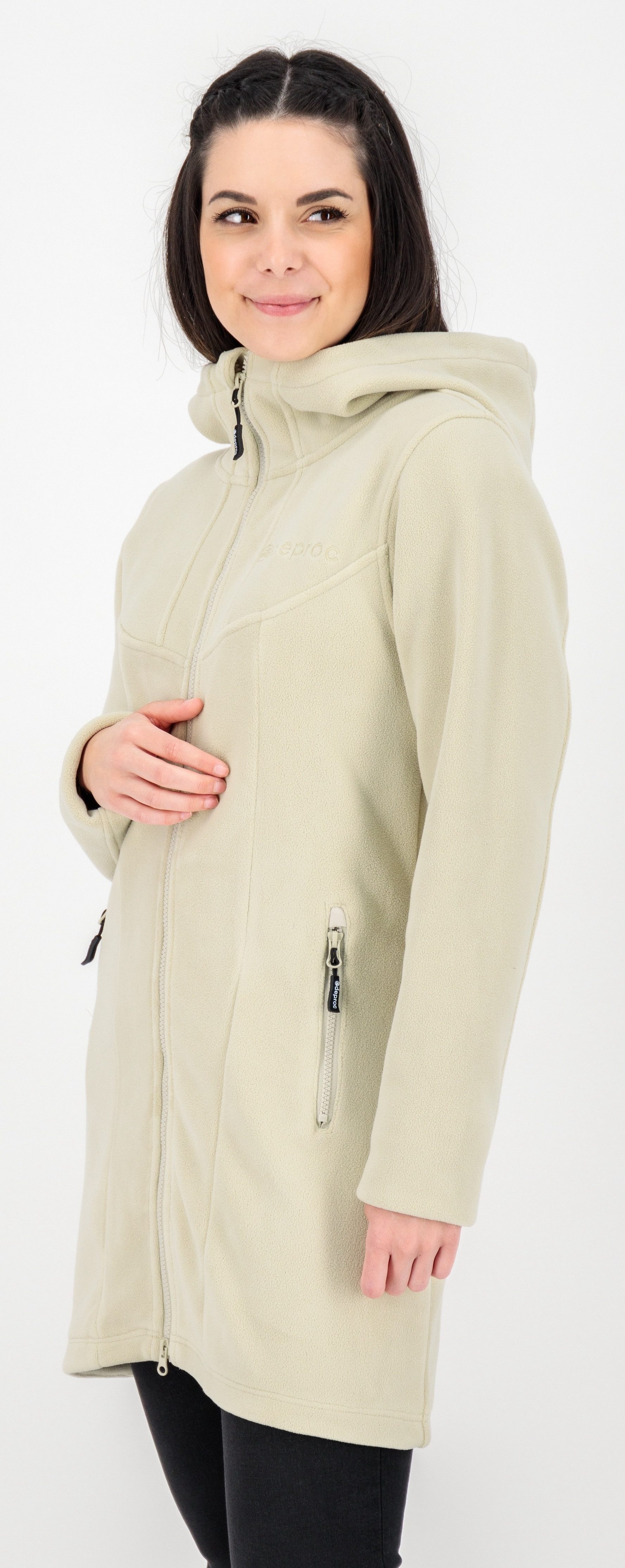 DEPROC Active Fleecejacke WAWA PEAK OS Fleecemantel, Fleece, Mid-Layer auch in großen Größen