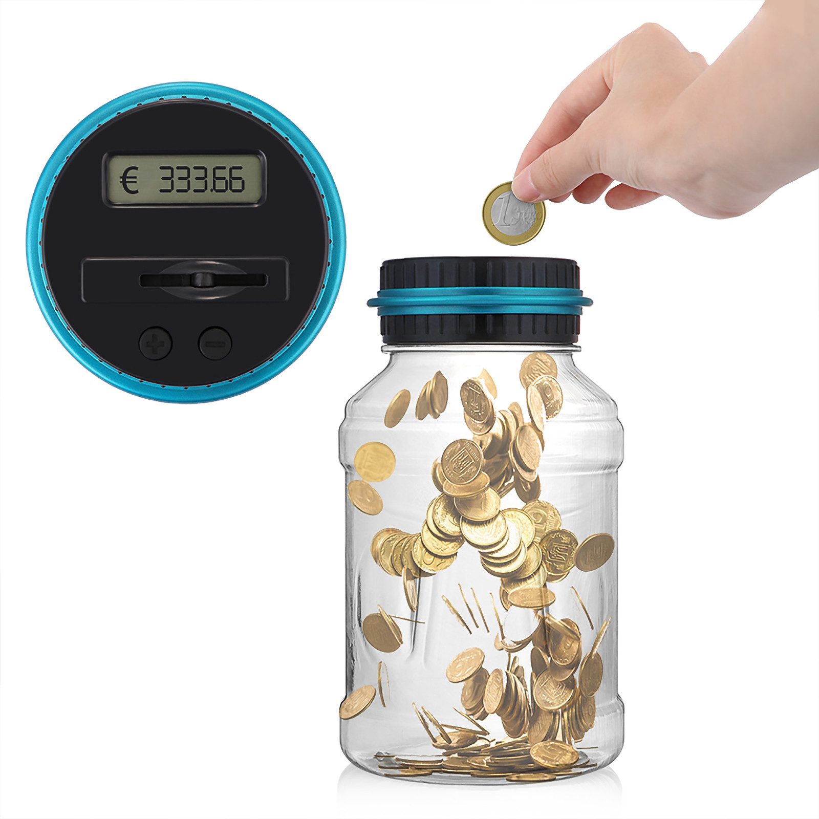 BlingBin Spardose Elektronische Sparbüchse, digital,Euro-Münzgeld-Box 1,8 günstig online kaufen