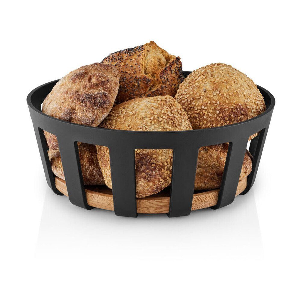 Eva Solo Brotkorb Brotkorb 25 cm Nordic kitchen Bambus, Bambus, Kunststoff, Brotkorb, Ø24,5cm, Bambus, schwarz