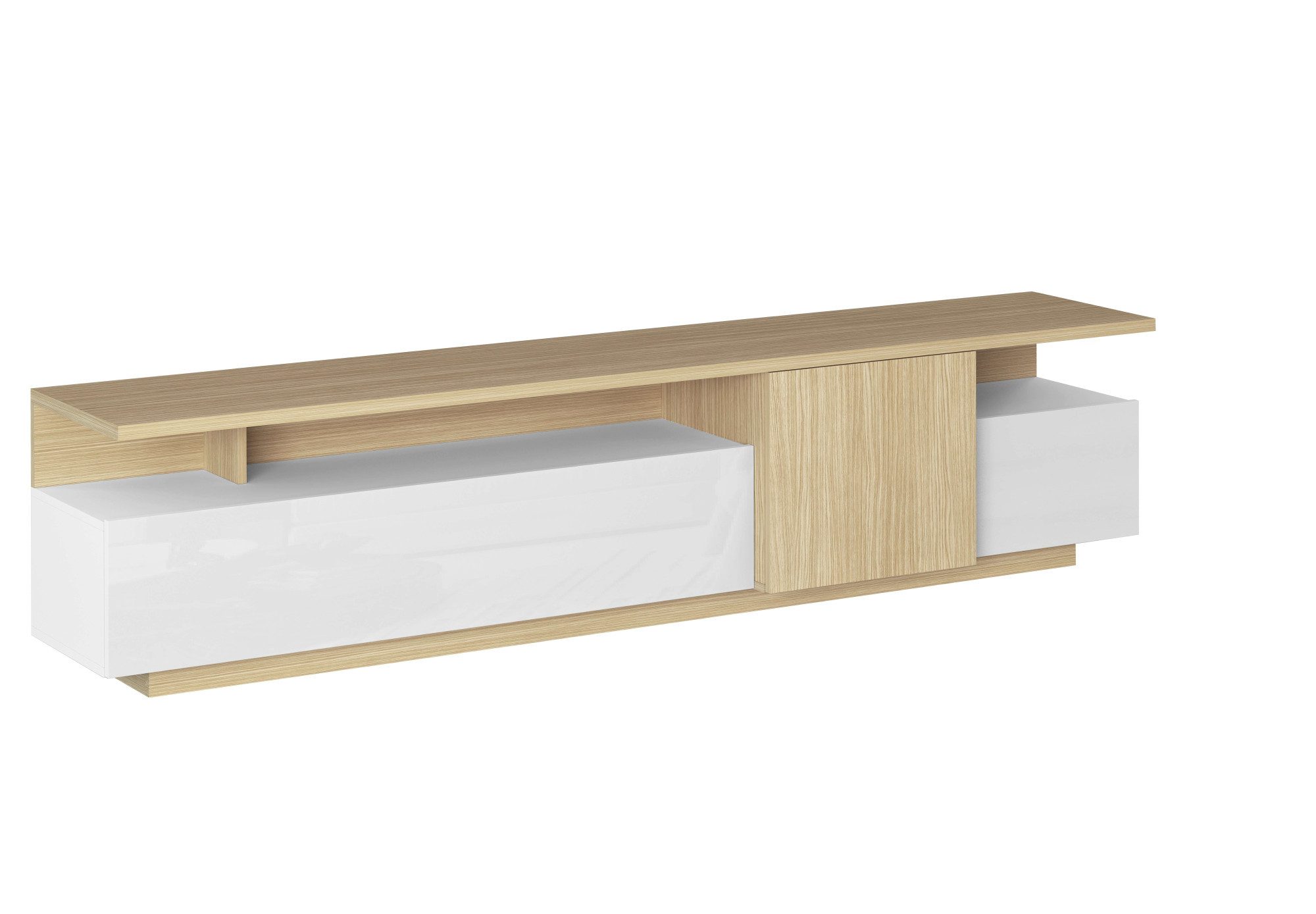 OTTO home Lowboard Lowboard ETHOS,Lowboard,TV-Kommode,TV-Möbel,TV-Bank (1 St), Mit zwei Drehtüren, einer Klapptür und zwei offenen Fächern,B.210 cm