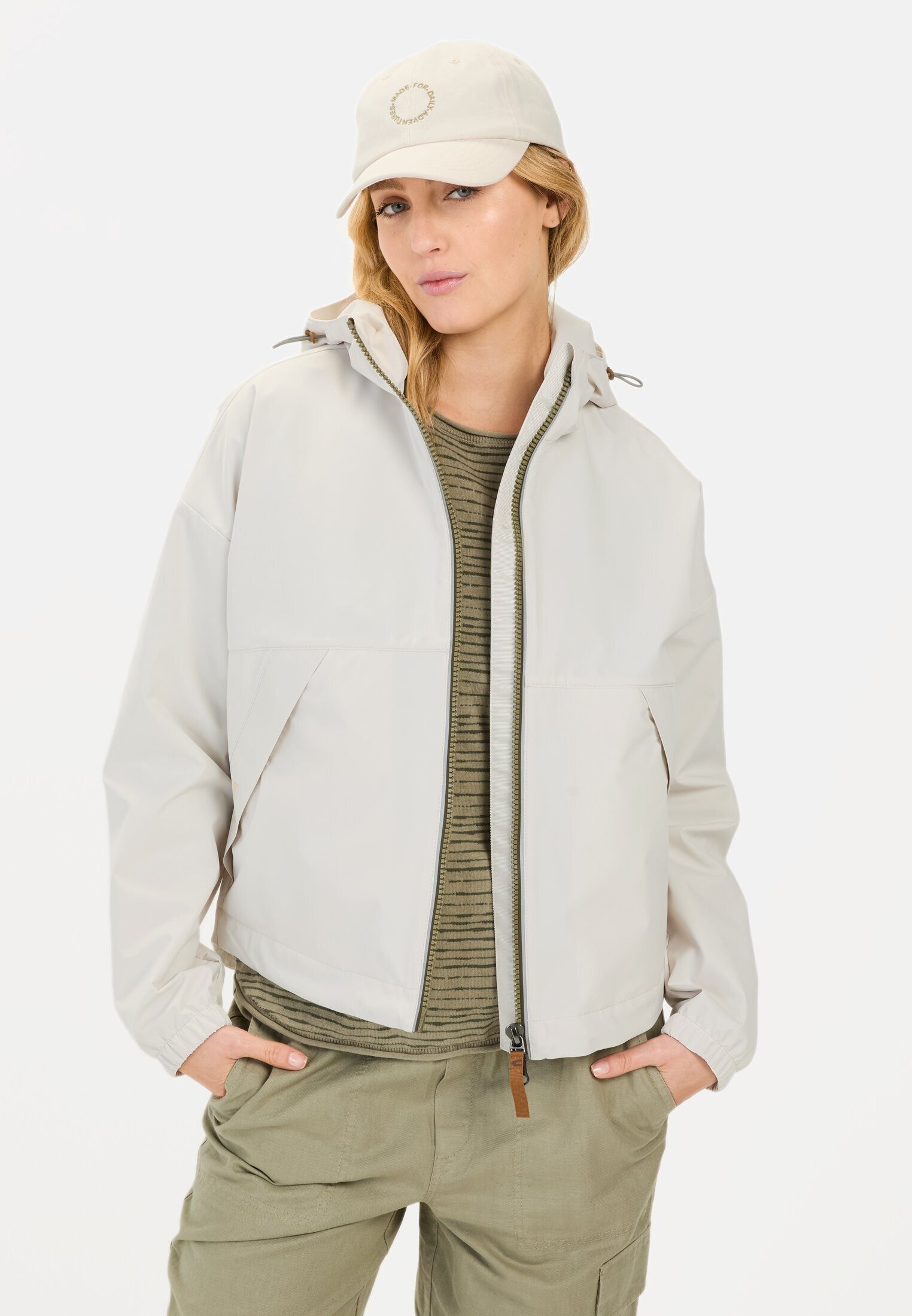 camel active Funktionsjacke aus recyceltem Polyester Langarm Kapuze Markenl günstig online kaufen