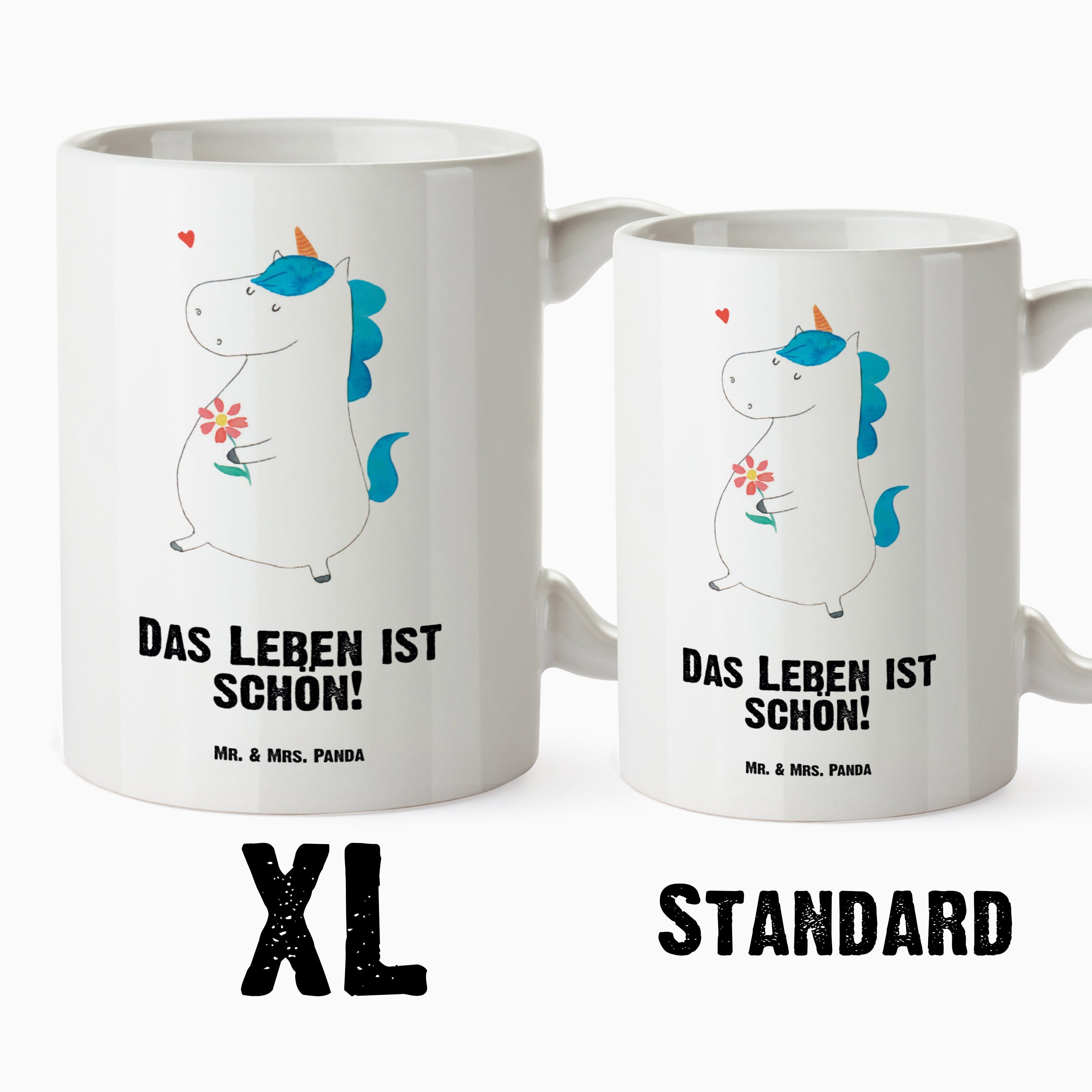 Mr. & Mrs. Panda Keramik Weiß Becher, - XL Schwester, Spaziergang Geschenk, - XL Mutter, Tasse Tasse Einhorn