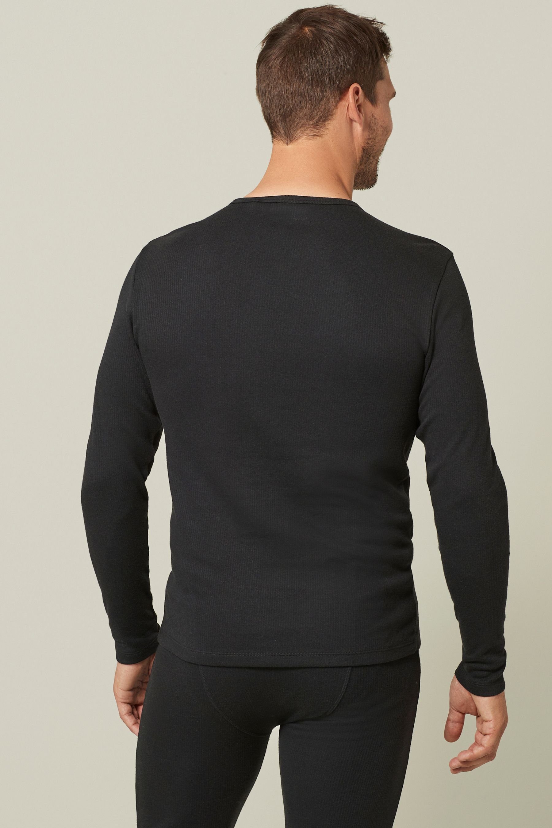 Next Thermounterhemd Langärmliges Thermoshirt (2-St) Black 2er-Pack 