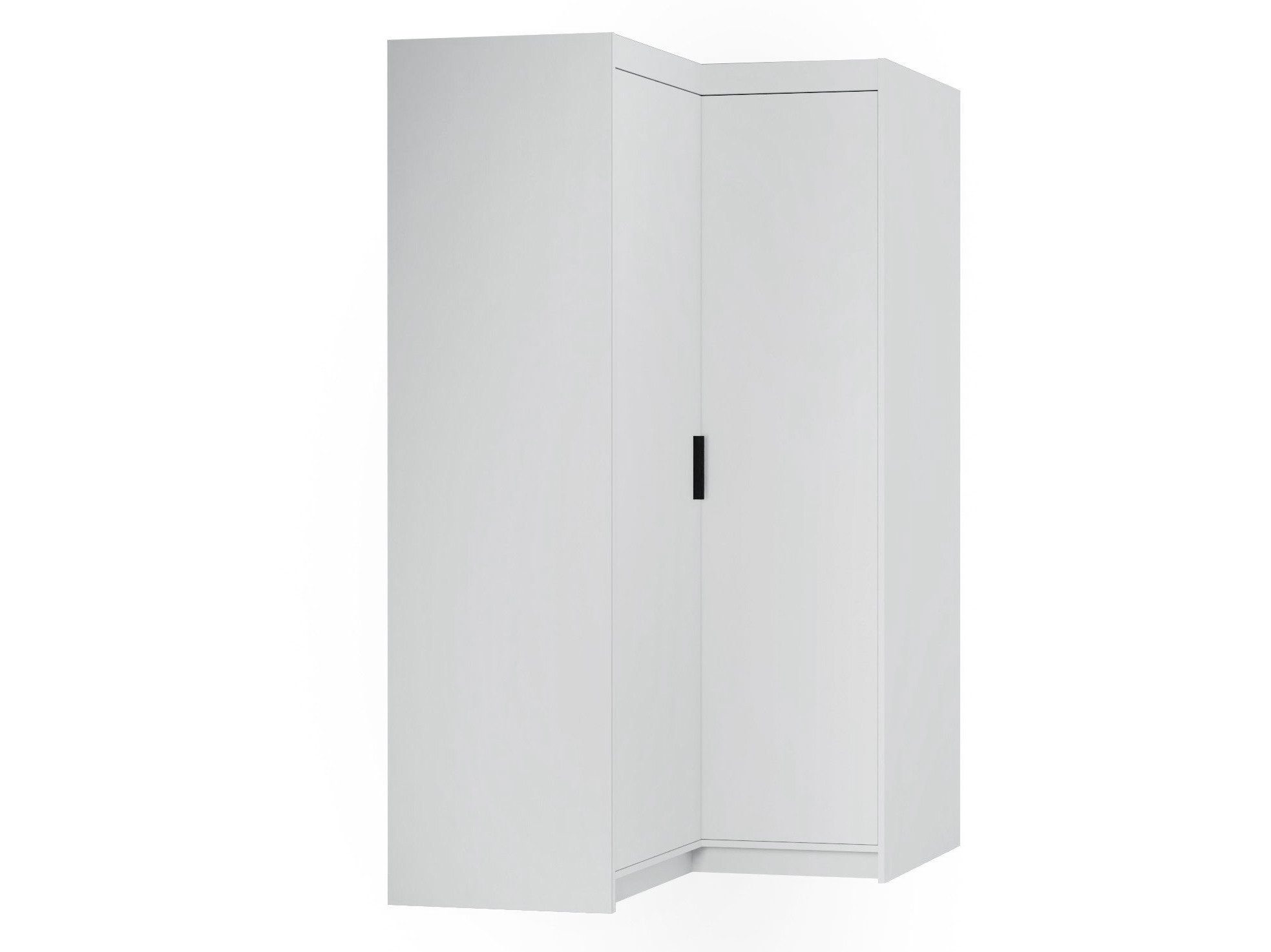 Beautysofa Eckschrank ELENA 2D 2-Türig mit Kleiderstange