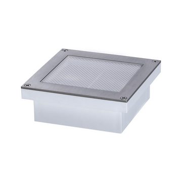 Paulmann LED Einbauleuchte Brick IP67 eckig 100x100mm 1W 18lm 230V Edelstahl, LED fest integriert, Warmweiß, Bodeneinbauleuchte Smart Home Zigbee 3.0, Insektenfreundlich