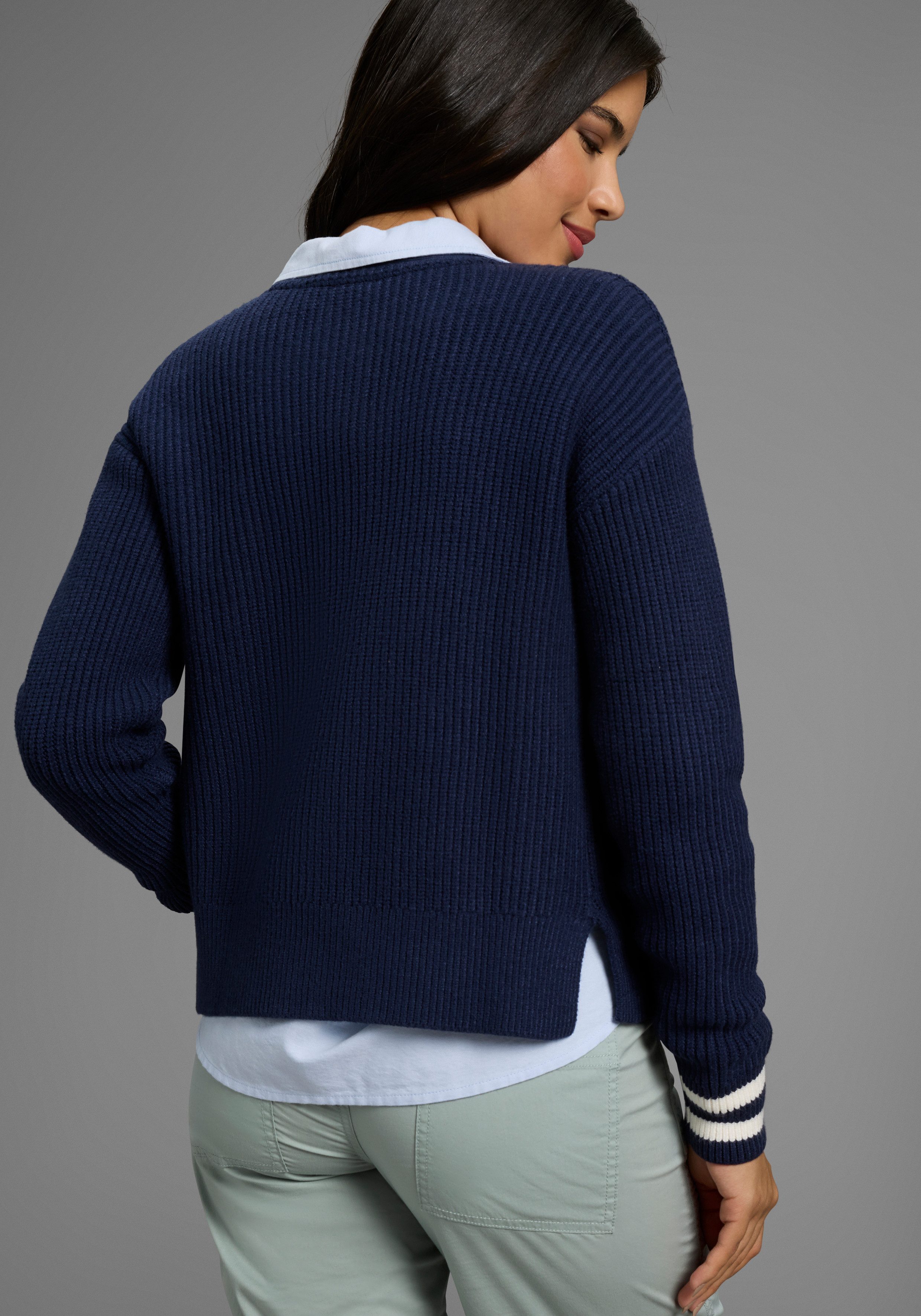 KangaROOS Cardigan im College-Look, kurz und kastig geschnitten günstig online kaufen